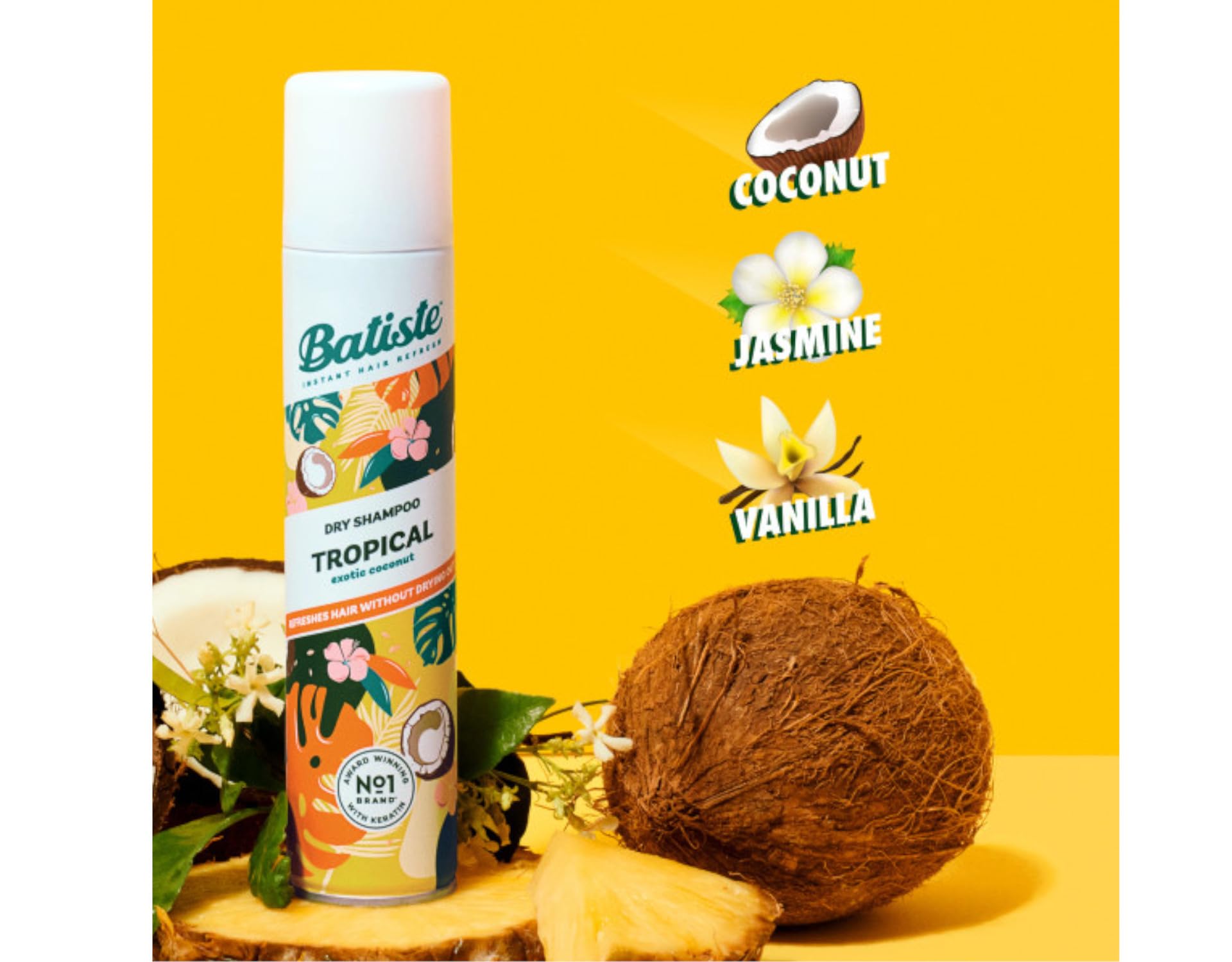 Foto 5 pulgar | Shampoo en Seco Batiste Tropical Fragrance 200 Ml 2 Piezas-Venta Internacional