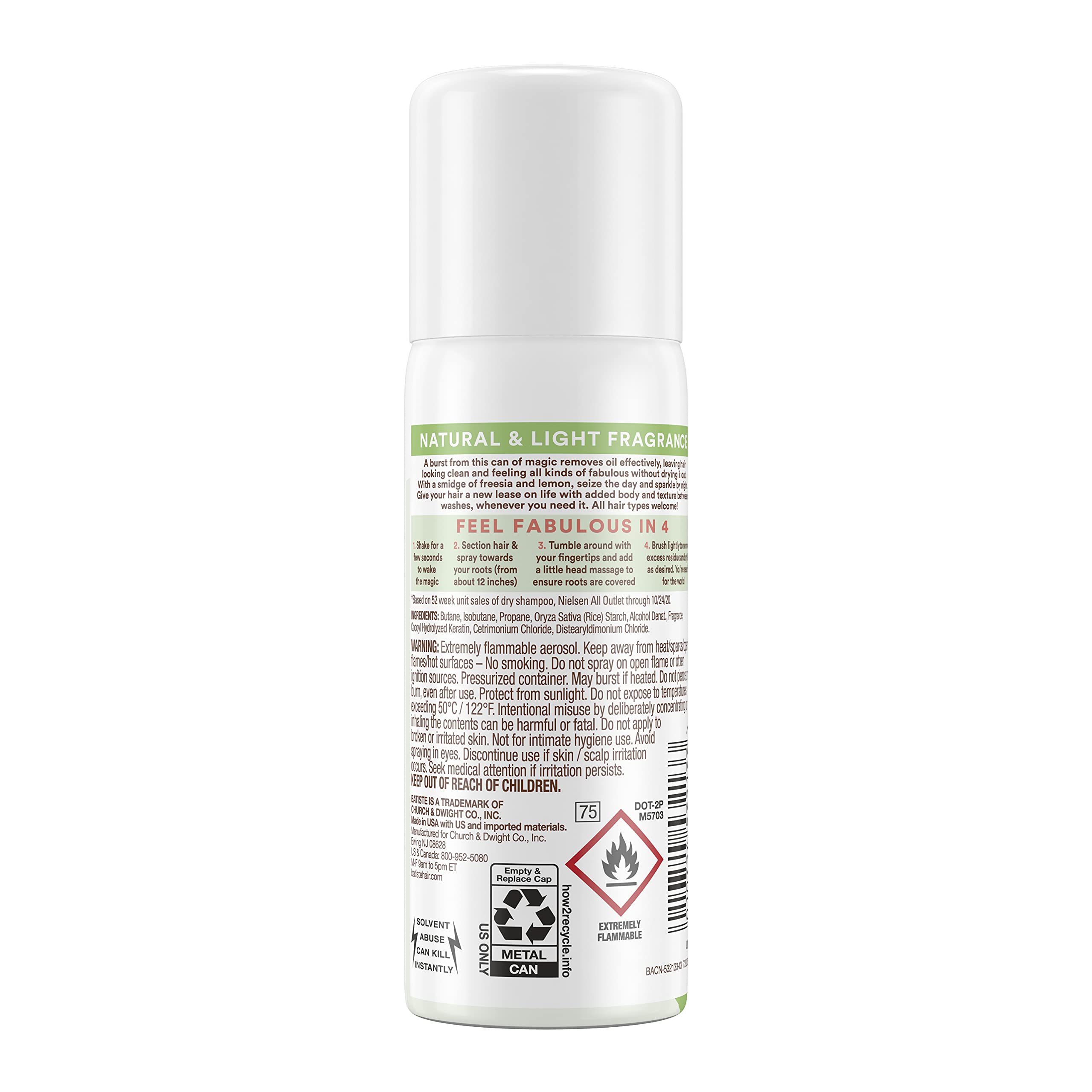 Foto 6 | Champú Seco Batiste Bare Mini Travel Tamaño 30g Paquete de 3 - Venta Internacional