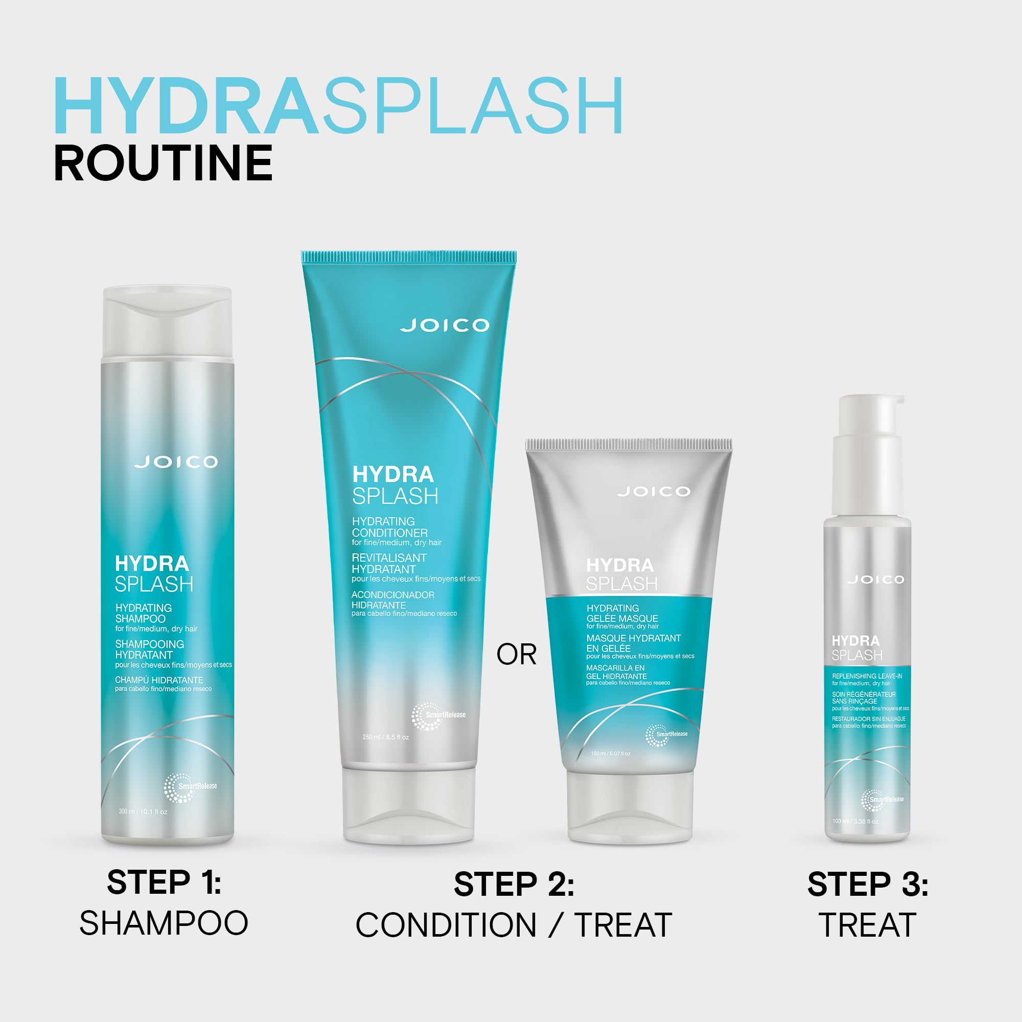 Foto 7 pulgar | Champú Hidratante Joico Hydrasplash De 300 Ml, Fino, Medio Y Seco - Venta Internacional.
