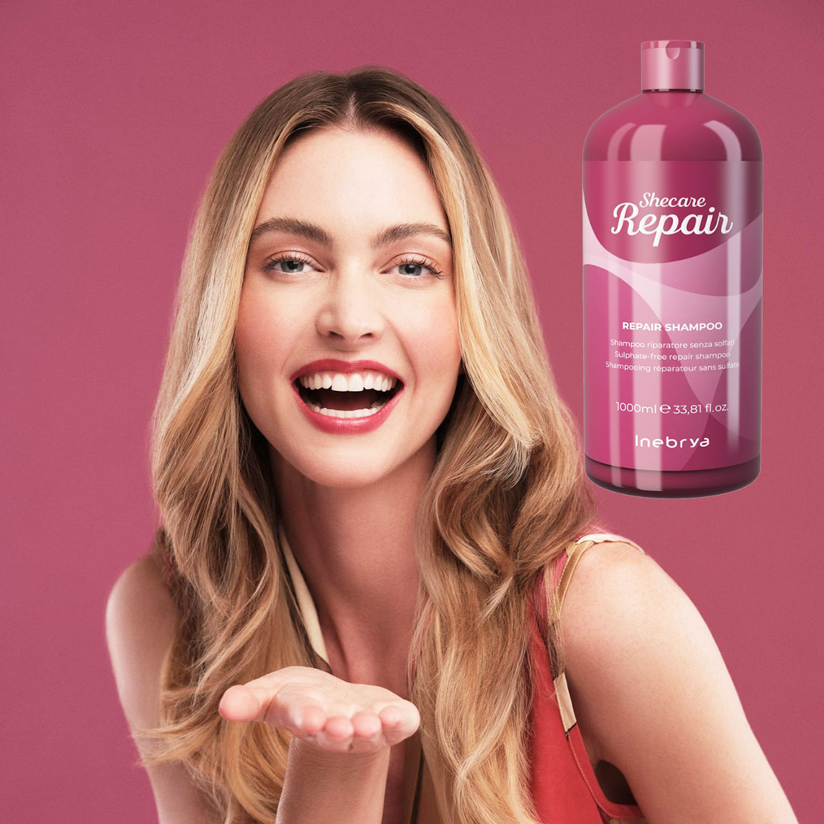 Foto 5 pulgar | Shampoo Inebrya Shecare Repair 1000ml Reparación Capilar