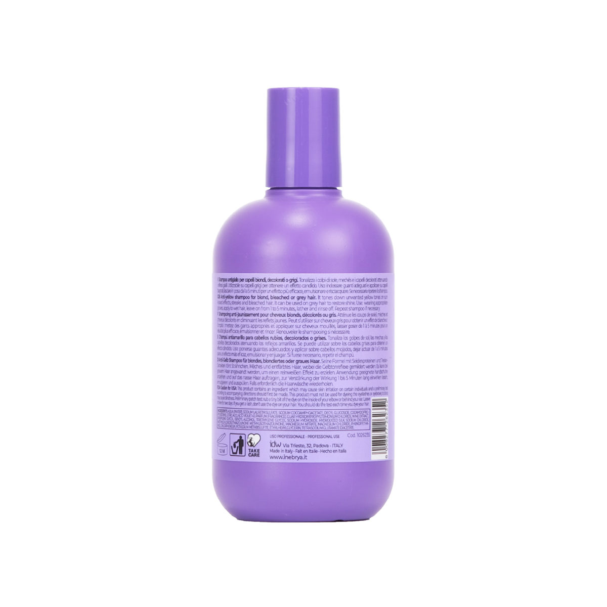 Foto 3 pulgar | Shampoo Inebrya No Yellow 300ml Matizador Rubio Y Gris