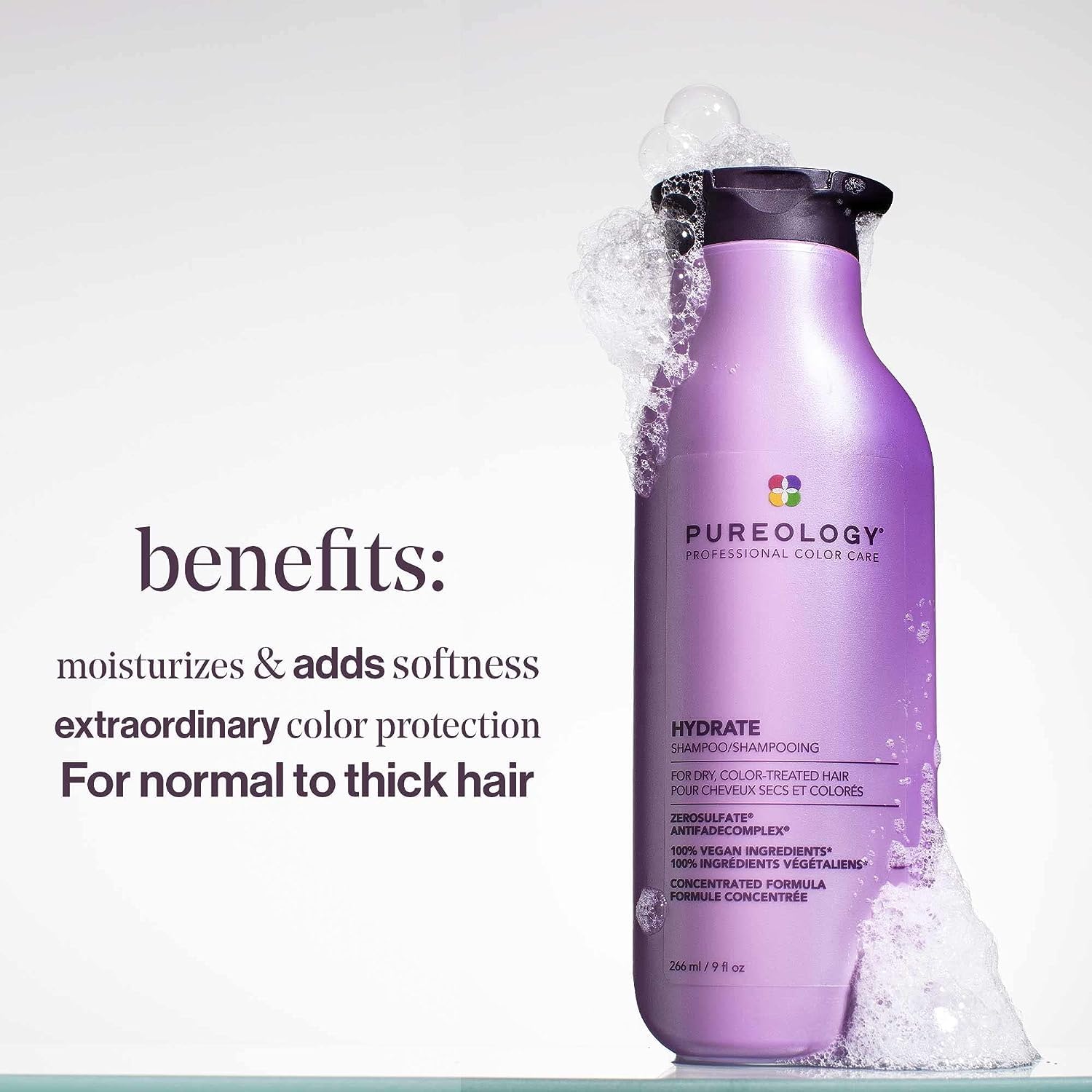 Foto 3 pulgar | Champú Pureology Hydrate Hidratante, 266 Ml, Teñido - Venta Internacional.