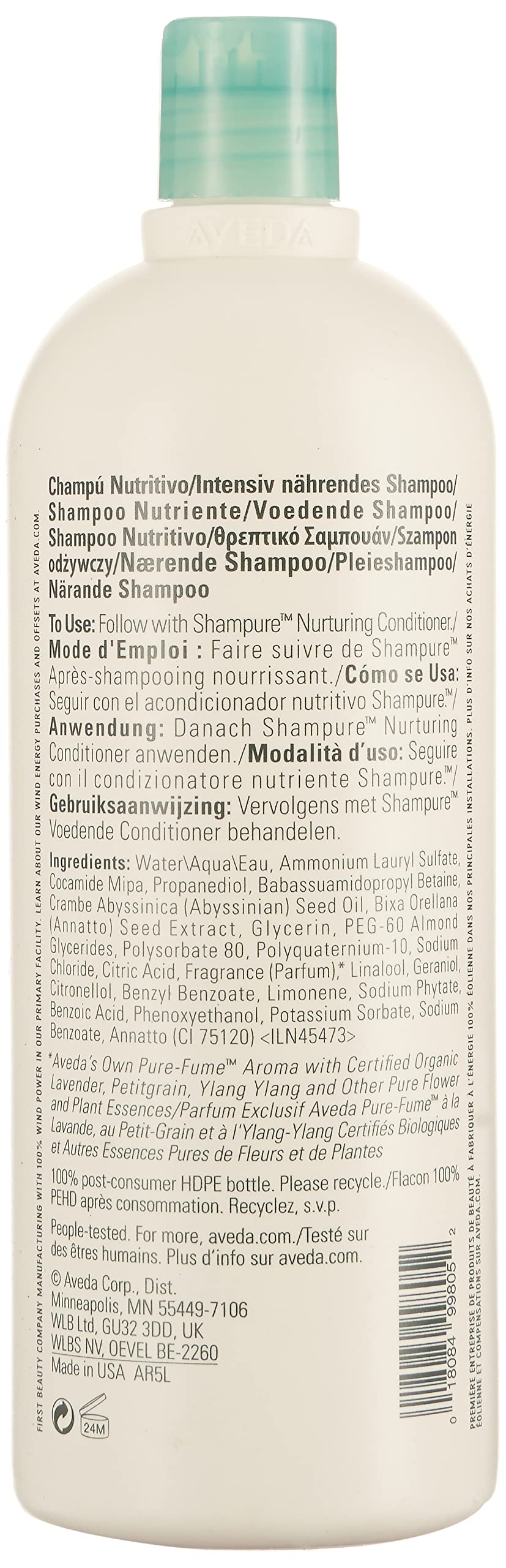 Foto 3 pulgar | Champú Aveda Shampure 1l Para Todo Tipo De Cabello - Venta Internacional.