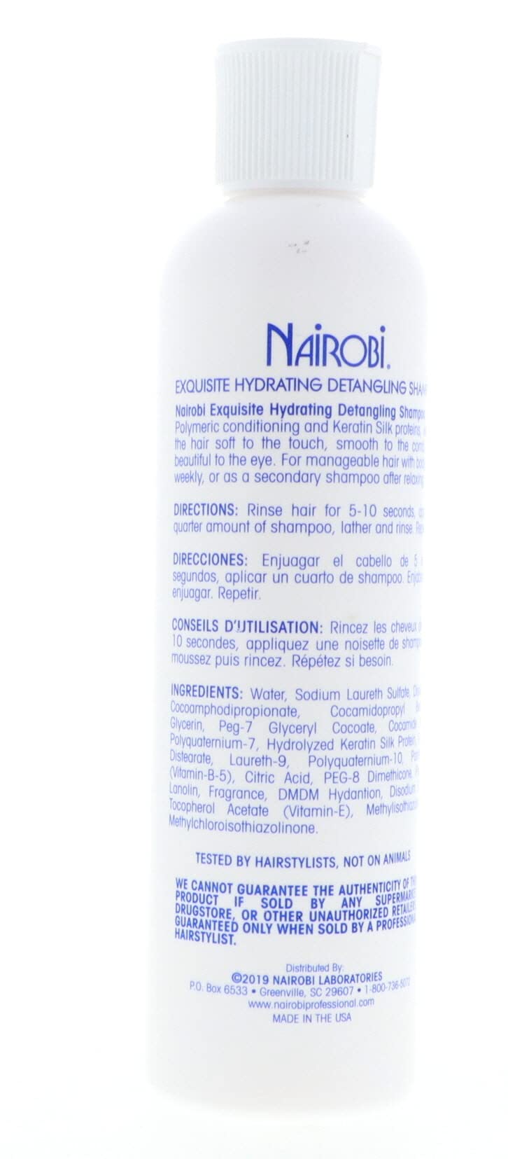 Foto 7 pulgar | Champú Nairobi Exquisite Hydrating Detangling 240 Ml, Unisex - Venta Internacional.