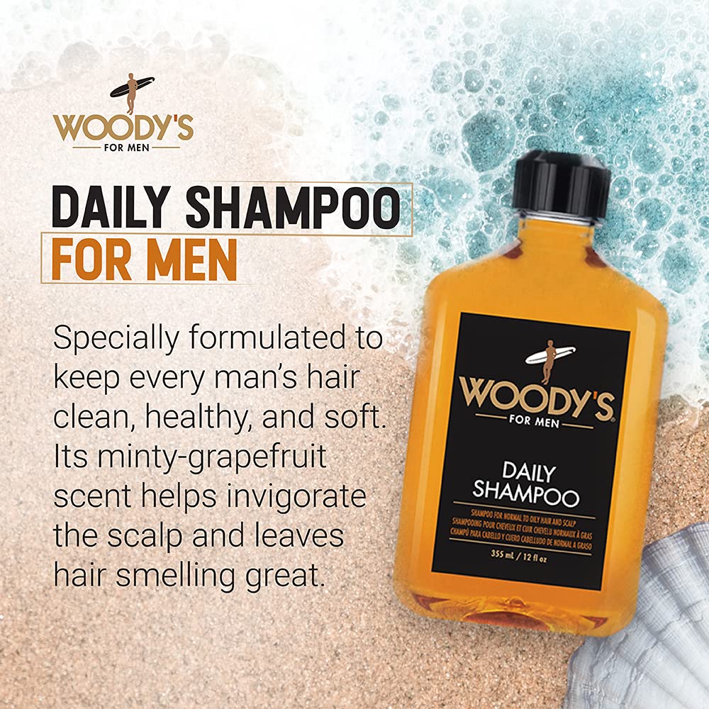 Foto 3 pulgar | Champú Woody's Daily Para Hombre 355 Ml Con Enriquecido Con Vitaminas - Venta Internacional.