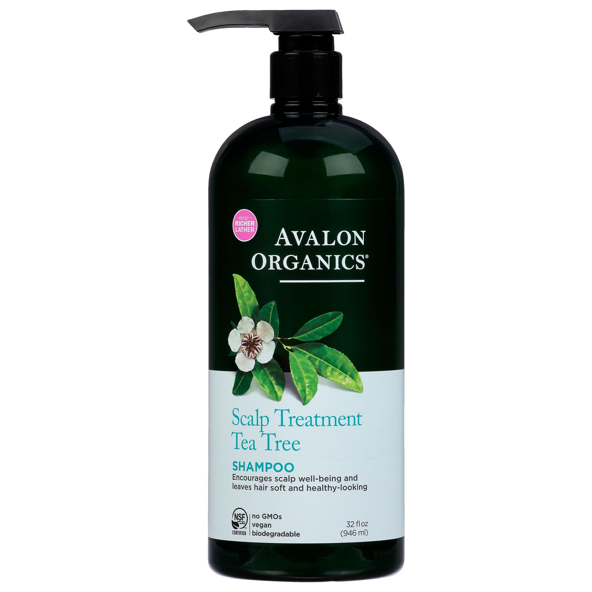 Champú Avalon Organics Para Tratamiento Del Cuero Cabelludo, Árbol De Té, 946 Ml - Venta Internacional.