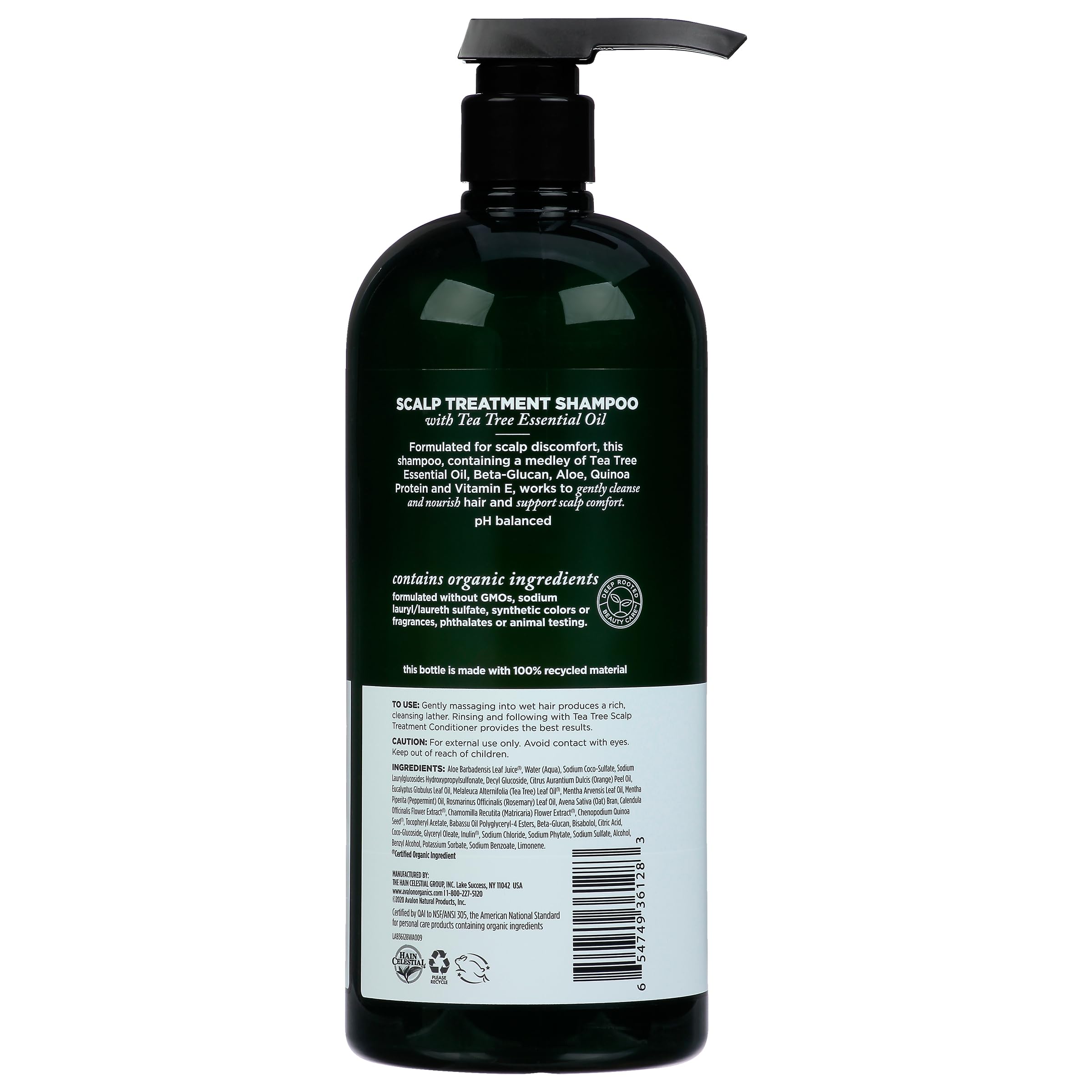 Foto 6 pulgar | Champú Avalon Organics Para Tratamiento Del Cuero Cabelludo, Árbol De Té, 946 Ml - Venta Internacional.