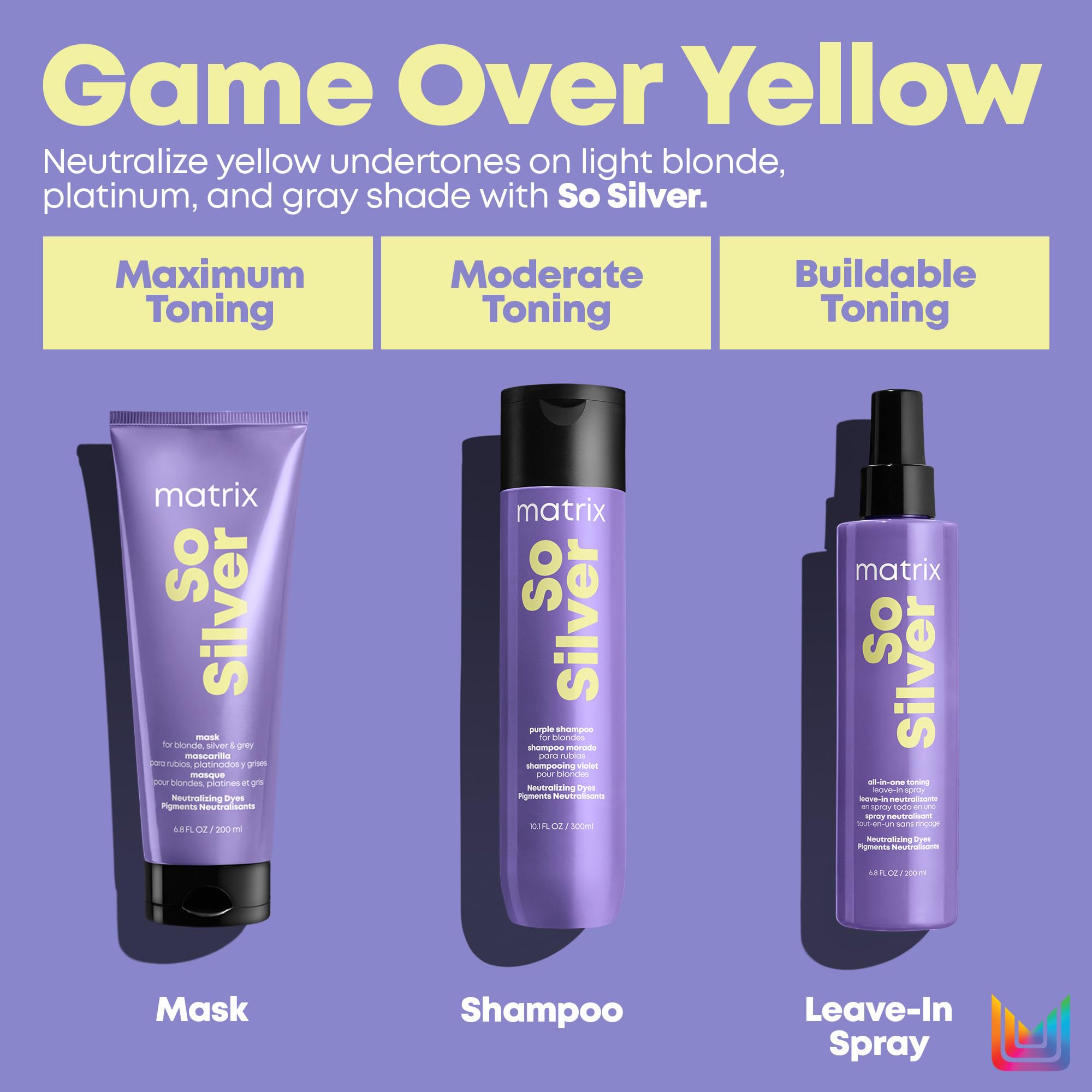 Foto 5 | Champú Matrix So Silver Purple, 1 Litro, Para Cabello Teñido - Venta Internacional.