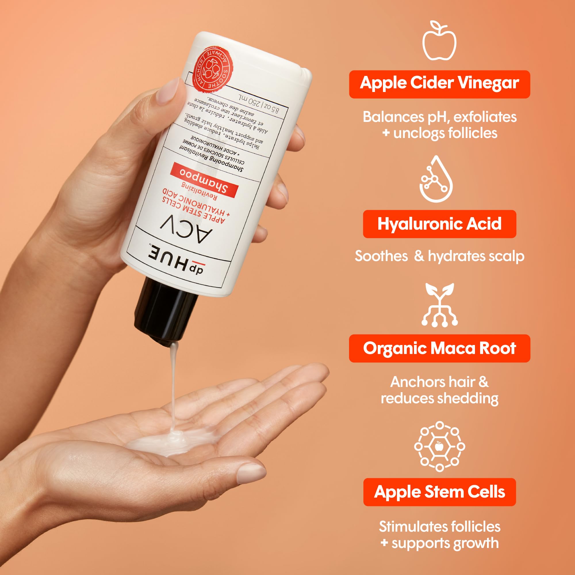 Foto 2 | Champú Dphue Acv Revitalizante 250 Ml Que Apoya El Crecimiento Del Cabello - Venta Internacional.
