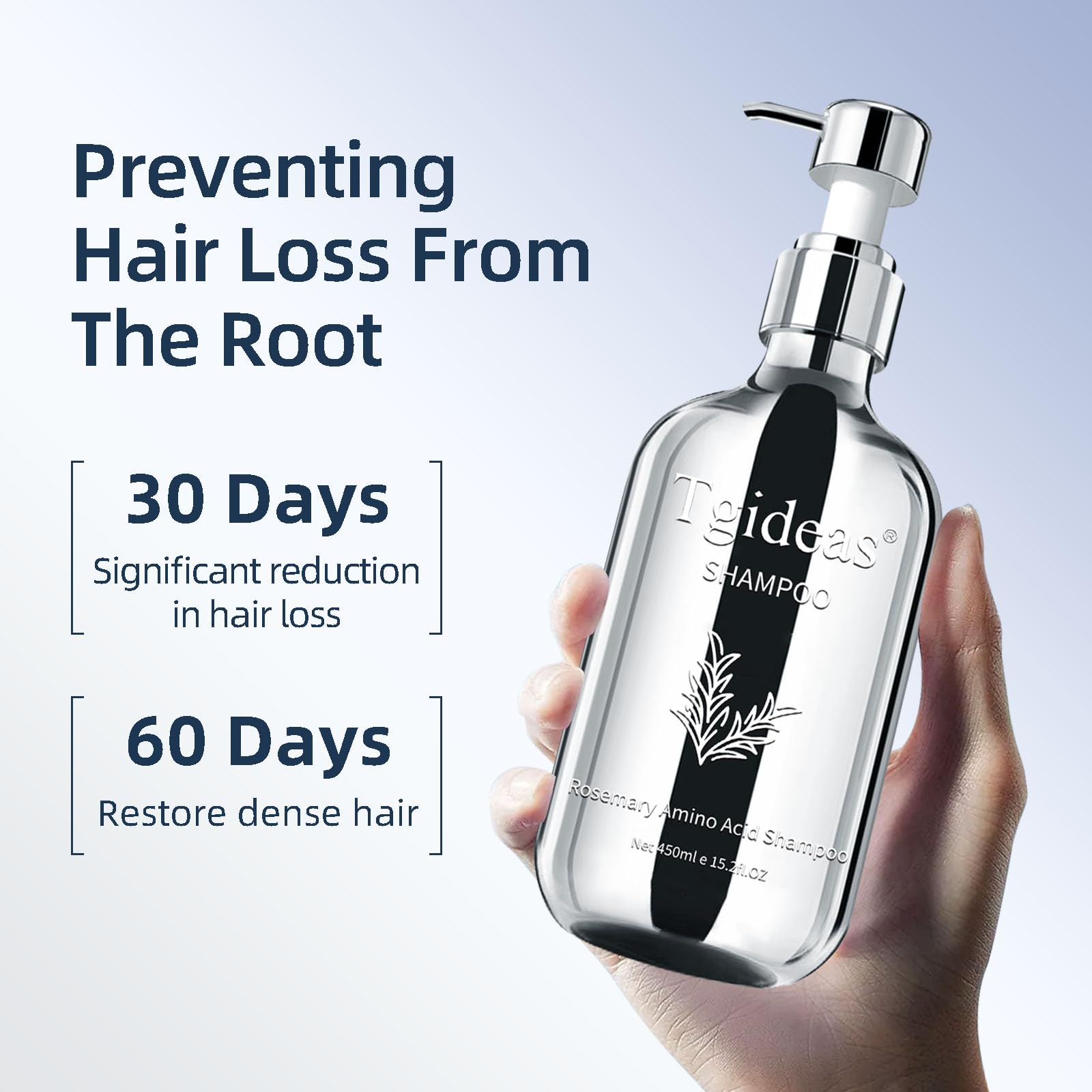 Foto 3 pulgar | Champú Tgideas Con Biotina Orgánica Y Romero Para Crecimiento Del Cabello, 250 Ml - Venta Internacional.