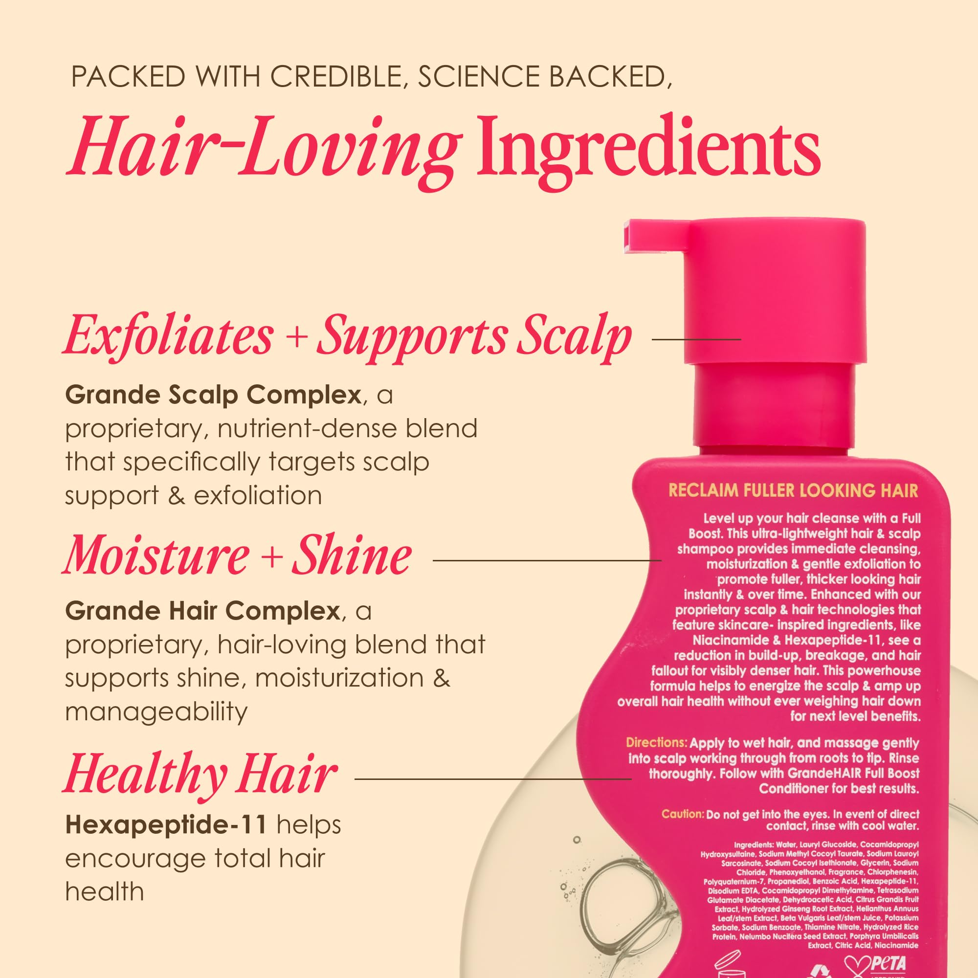 Foto 7 pulgar | Shampoo Grande Cosmetics Limpia Y Exfolia Sin Sulfatos - Venta Internacional.