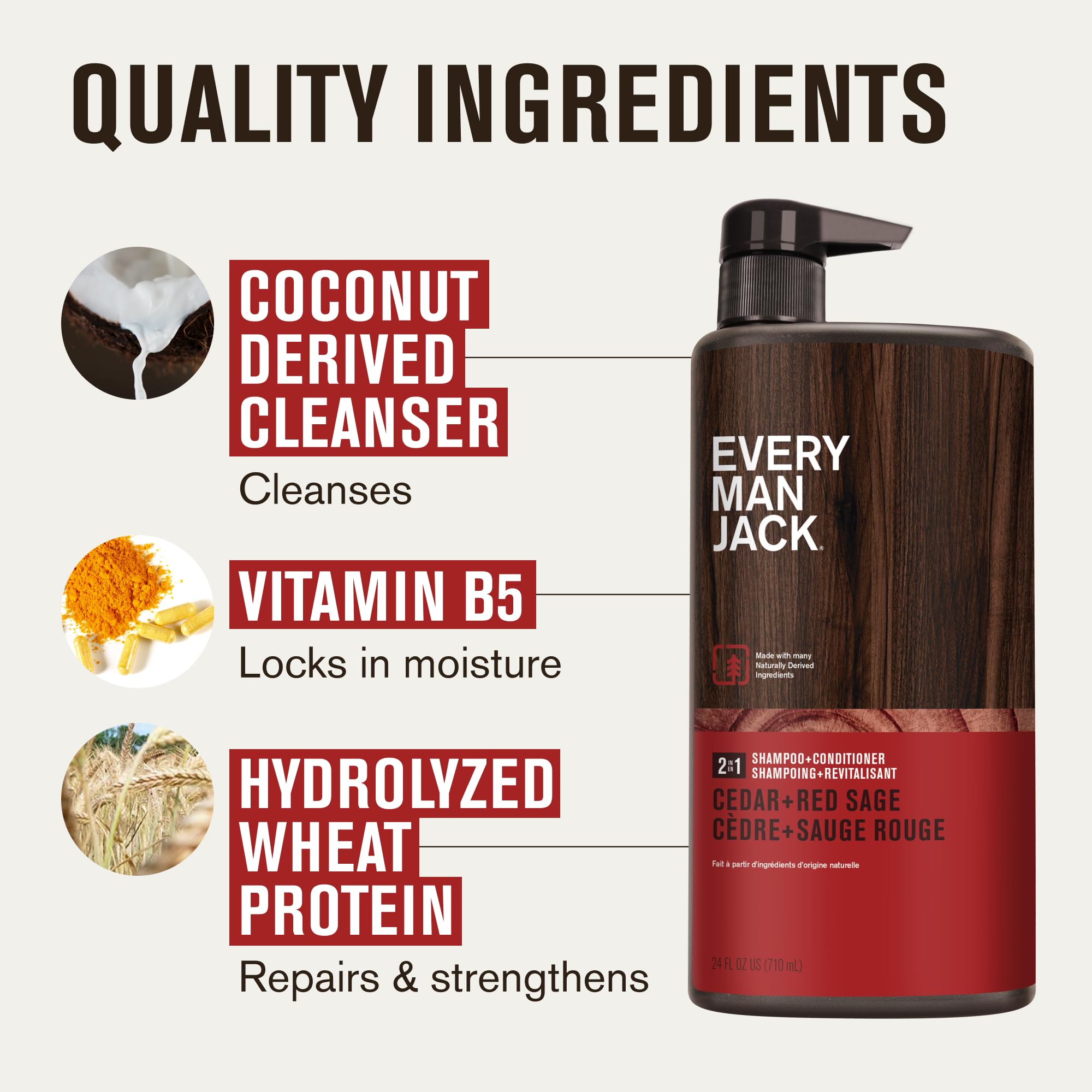Foto 6 pulgar | Champú Y Acondicionador Every Man Jack Cedar And Red Sage, 720 Ml - Venta Internacional.