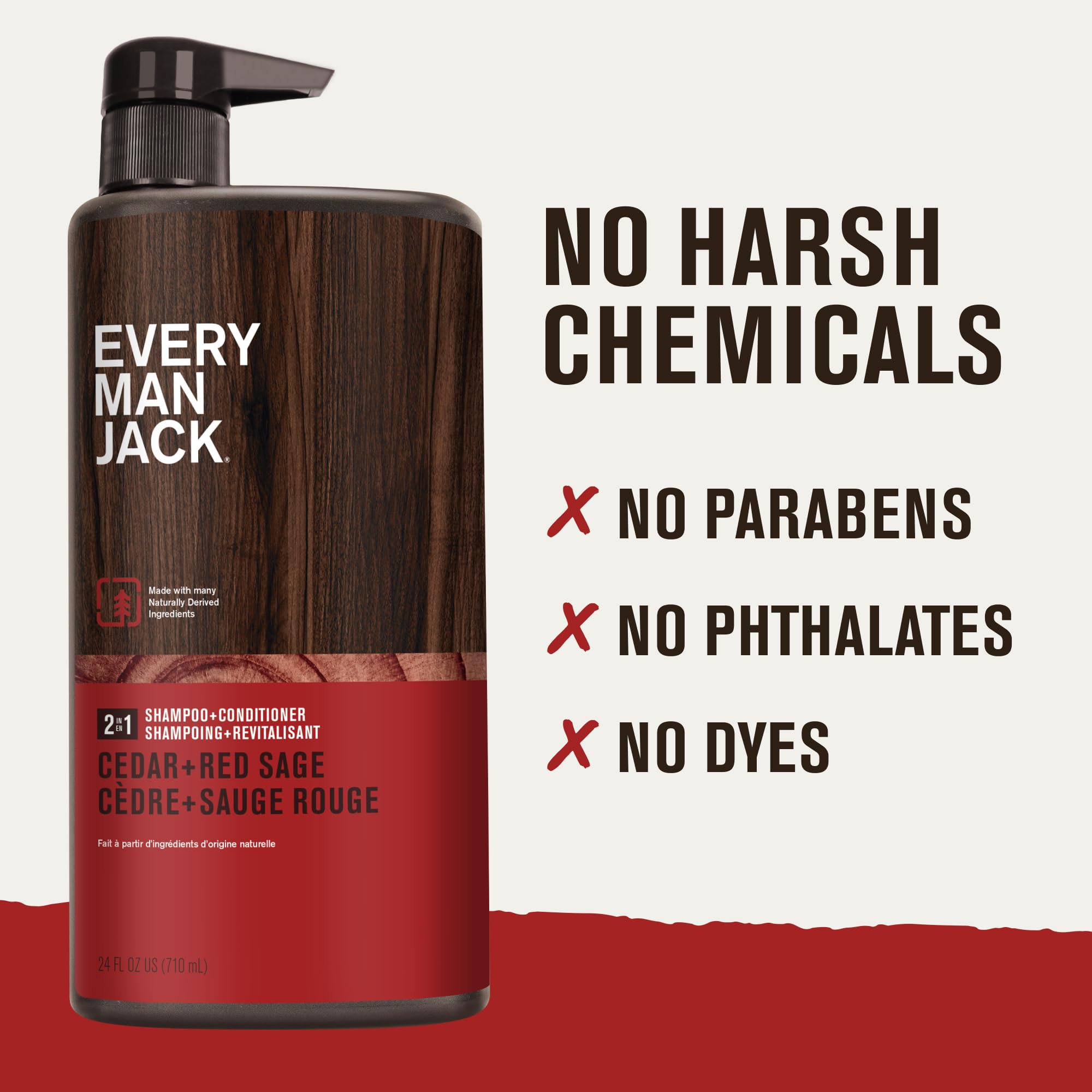 Foto 6 | Champú Y Acondicionador Every Man Jack Cedar And Red Sage, 720 Ml - Venta Internacional.