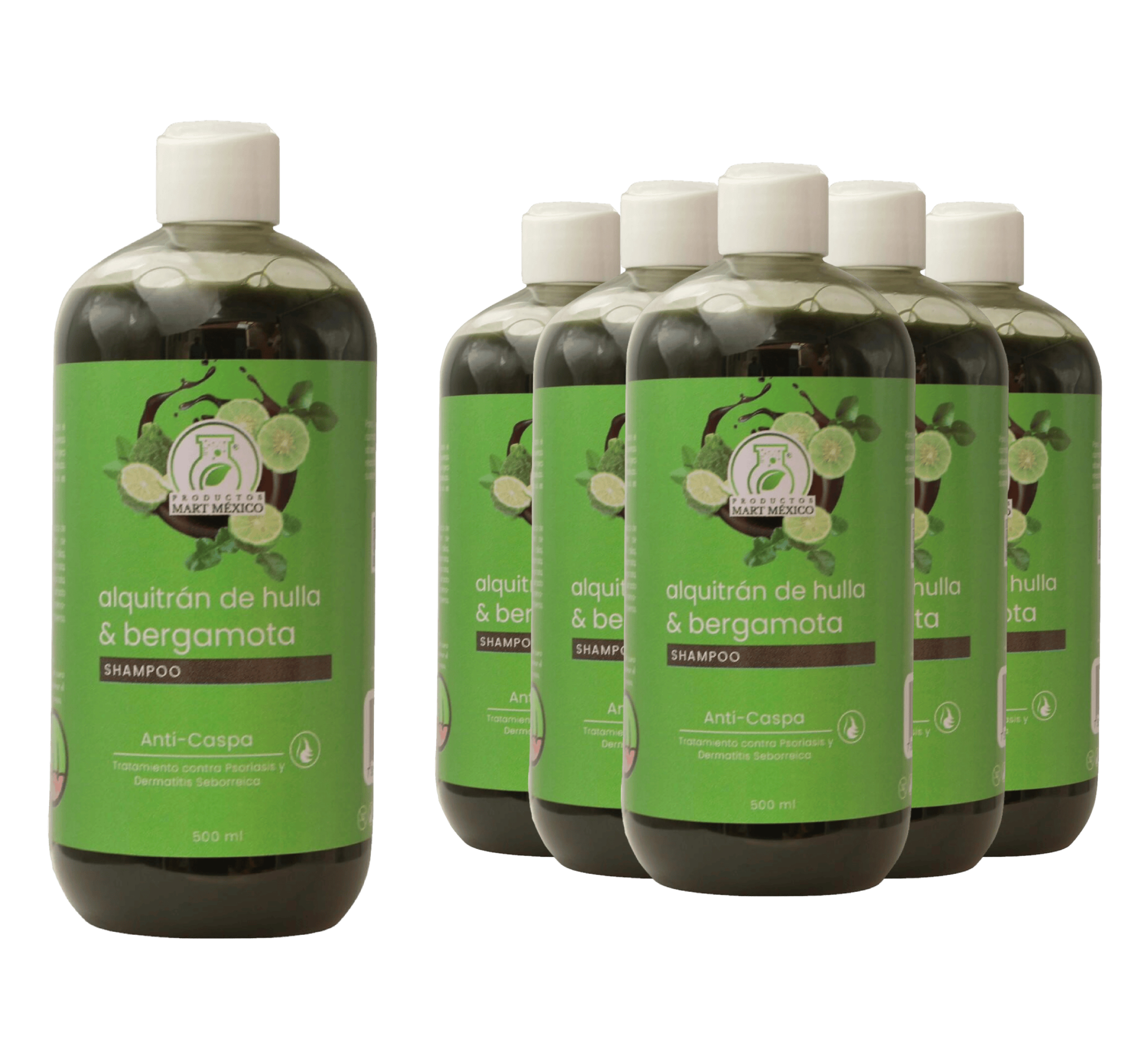 Shampoo Alquitran De Hulla & Bergamota Pack 6 Piezas
Productos Mart Mexico 500 Ml