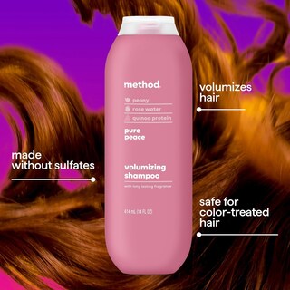 Foto 5 | Shampoo Method Volumizing Pure Peace Con Rosa 414 Ml (paquete De 3) - Venta Internacional.