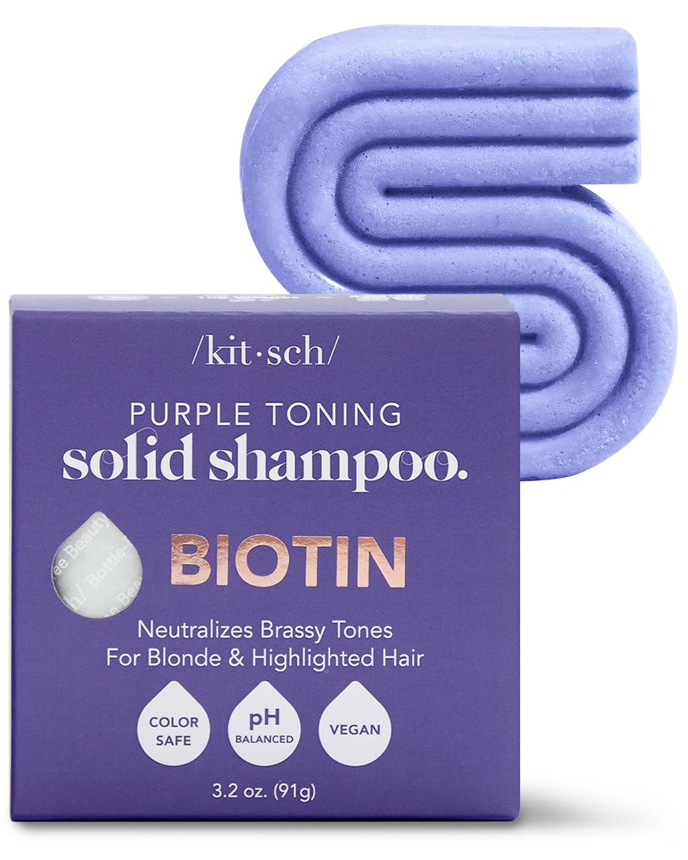 Foto 2 pulgar | Shampoo Bar Kitsch Purple Tonificante Para Cabello Teñido - Venta Internacional.