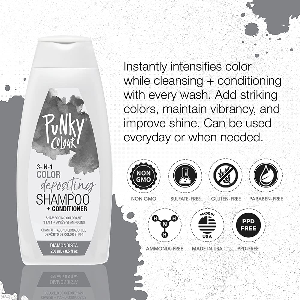 Foto 3 | Champú Y Acondicionador Colour Depositing Punky Diamondista - Venta Internacional.