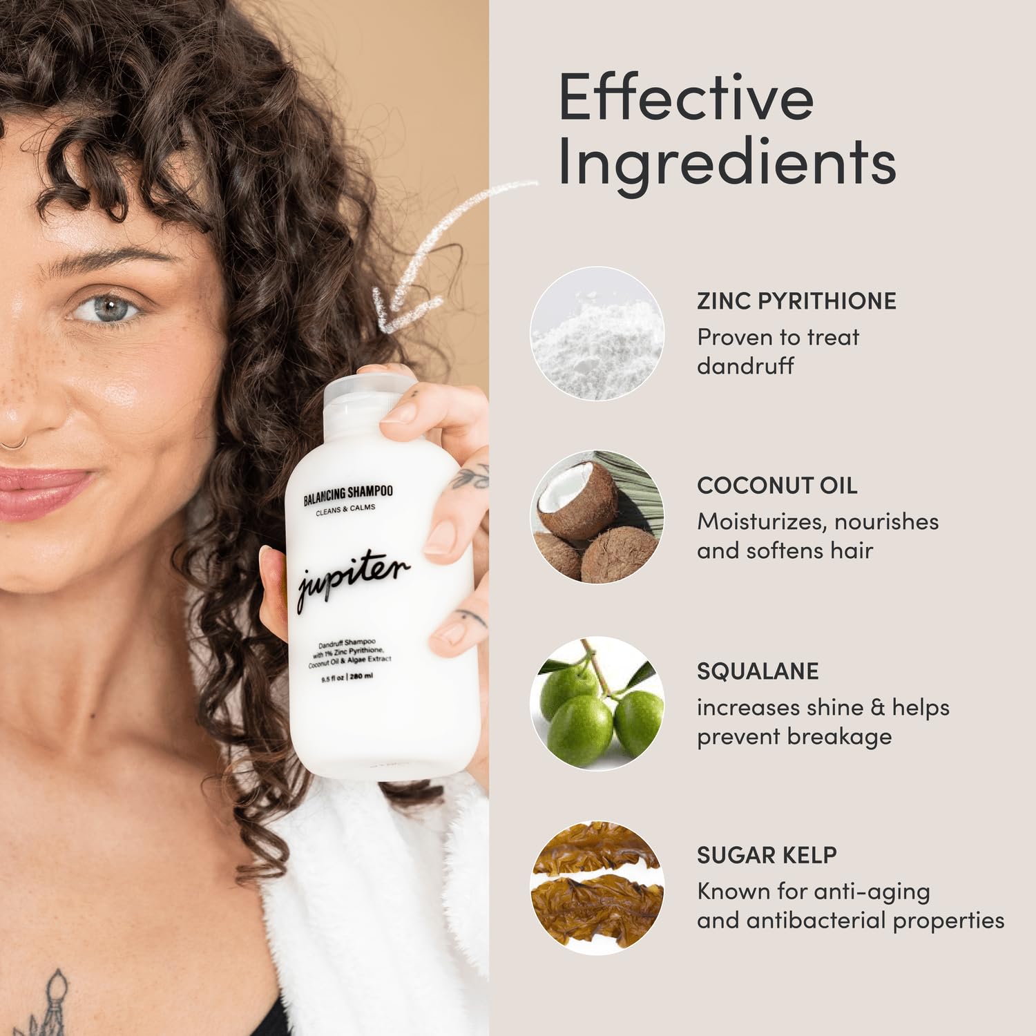 Foto 4 pulgar | Champú Jupiter Anticaspa Vegano Sin Sulfatos Y Zinc 250 Ml - Venta Internacional.