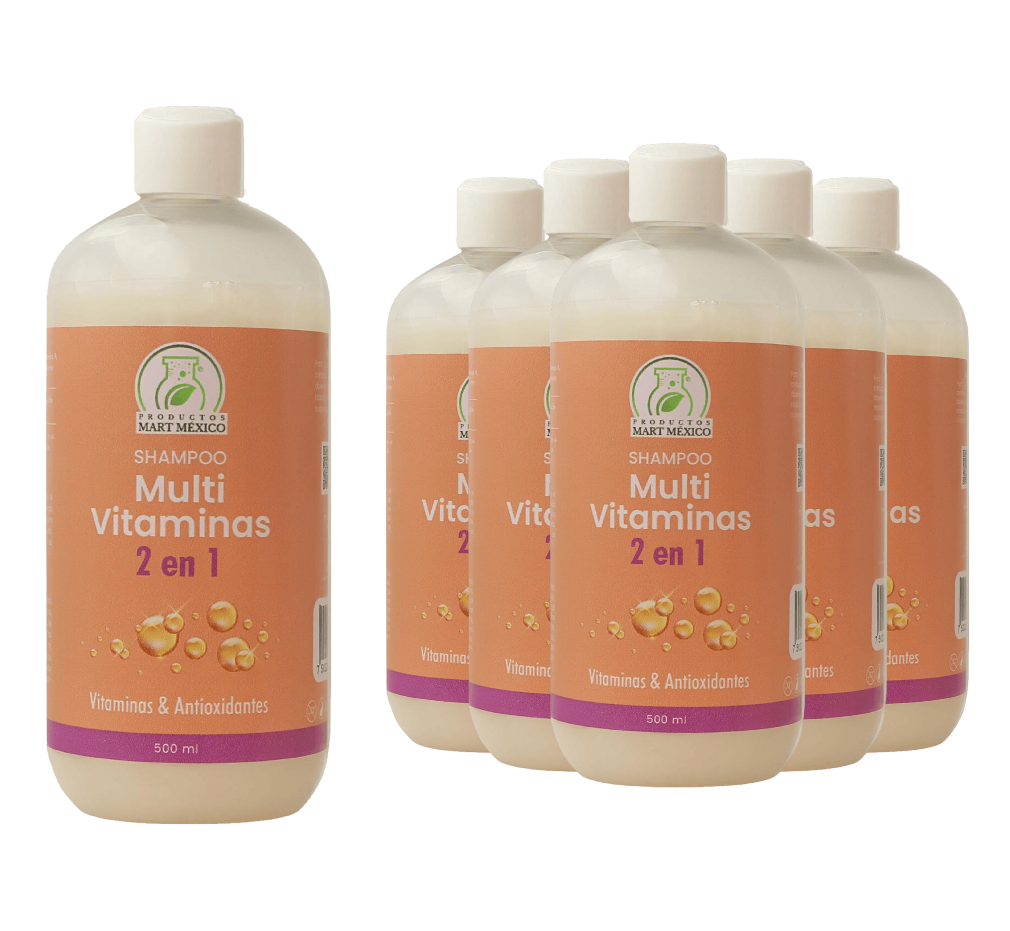 Foto 2 pulgar | Shampoo Capilar Multivitaminas 2 En 1 Pack 6 Piezas
Productos Mart Mexico 500 Ml
