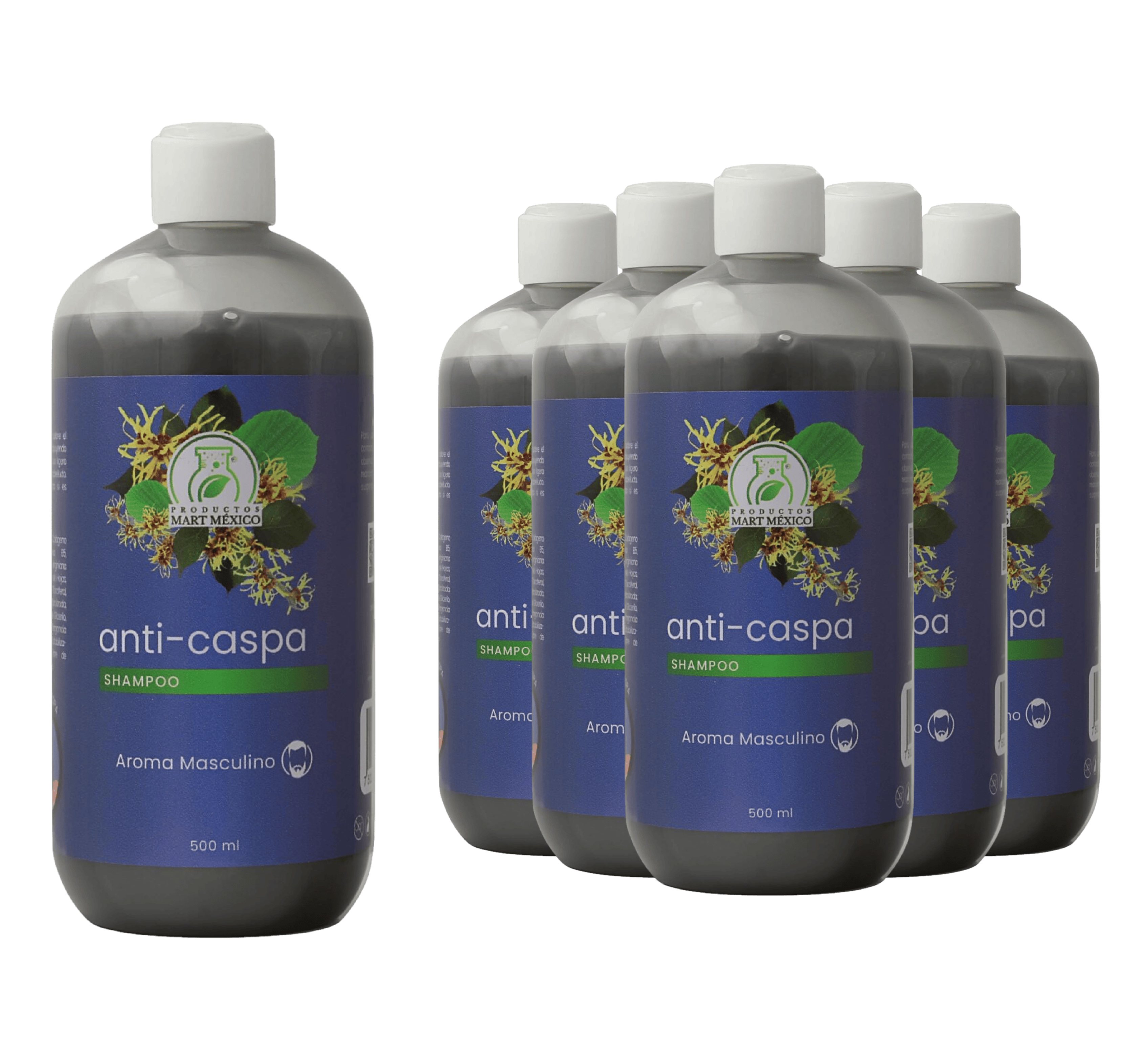 Foto 2 pulgar | Shampoo Anti Caspa Hombre Pack 6 Piezas
Productos Mart Mexico 500 Ml