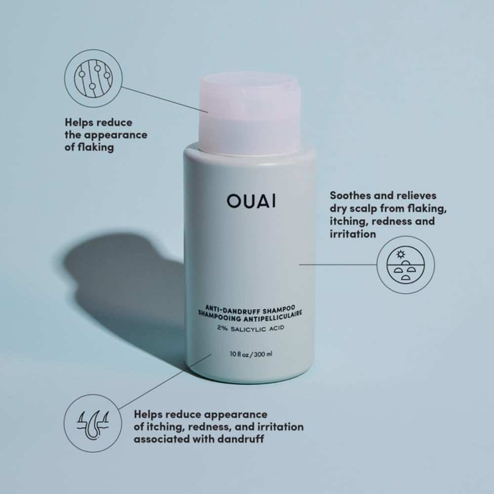 Foto 5 pulgar | Champú Ouai Anticaspa Con Ácido Salicílico Calmante 300 Ml - Venta Internacional.
