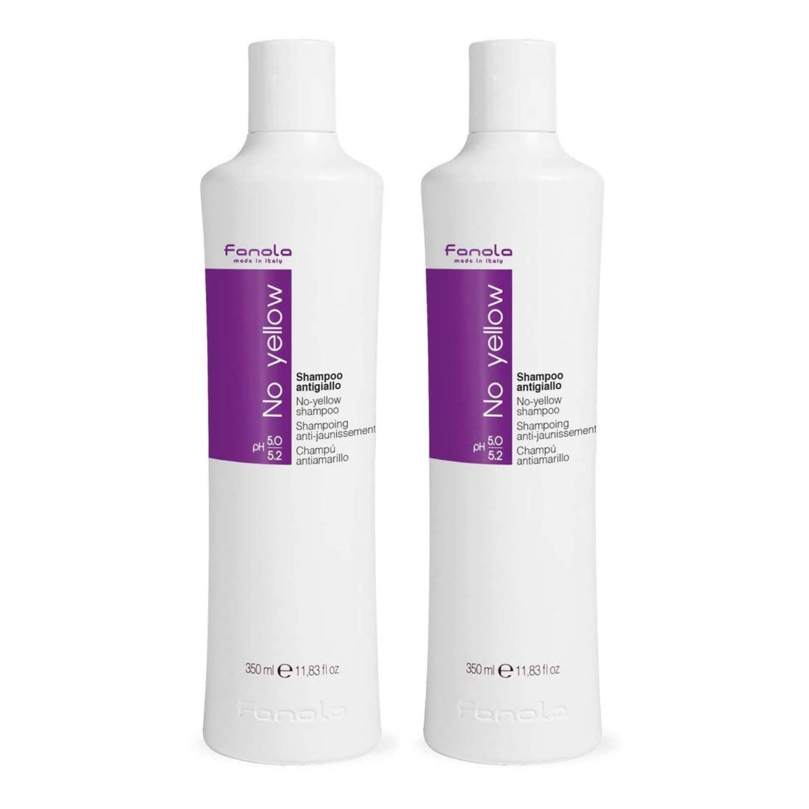 Foto 1 | Champú Fanola No Yellow, 350 Ml, 2 Unidades, Deposición De Color - Venta Internacional.