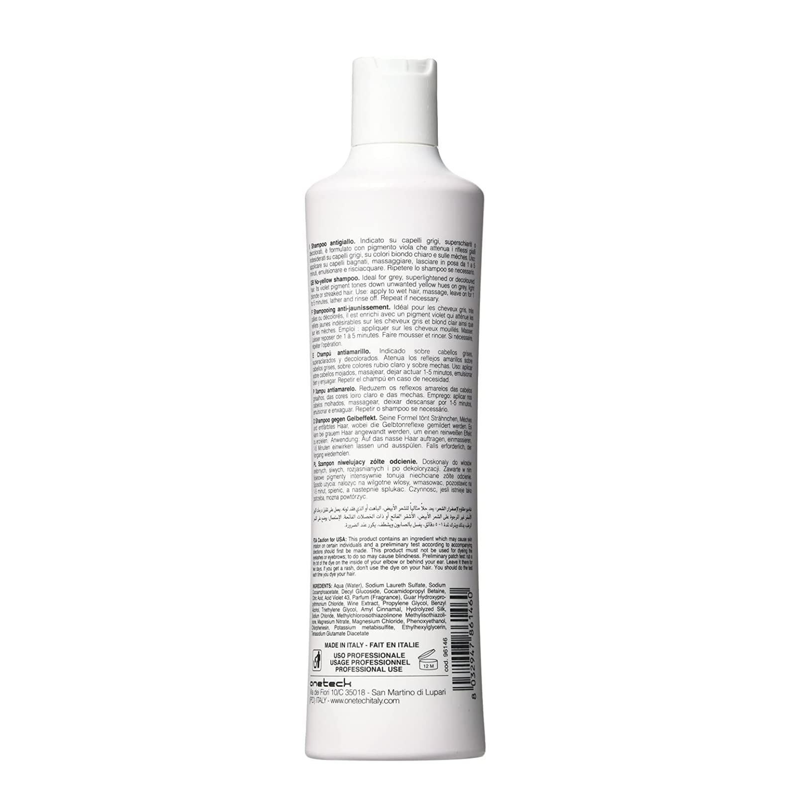 Foto 3 pulgar | Champú Fanola No Yellow, 350 Ml, 2 Unidades, Deposición De Color - Venta Internacional.