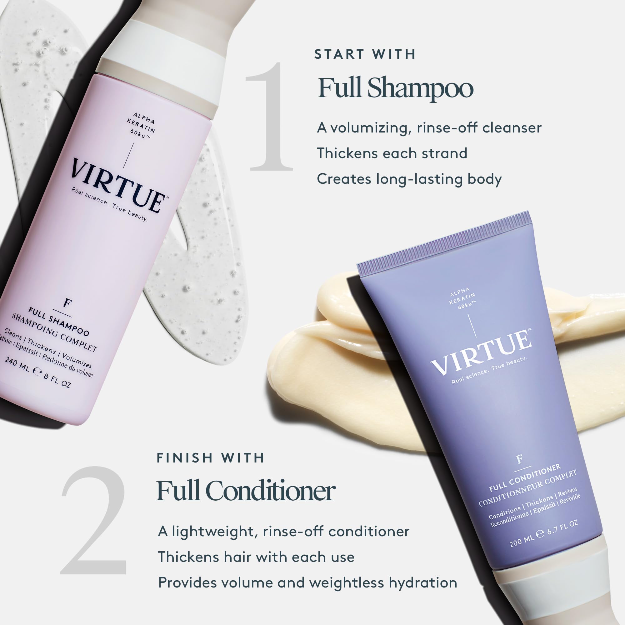 Foto 5 pulgar | Champú Virtue, Totalmente Libre De Sulfatos, Voluminizador, Que Engrosa El Cabello - Venta Internacional.
