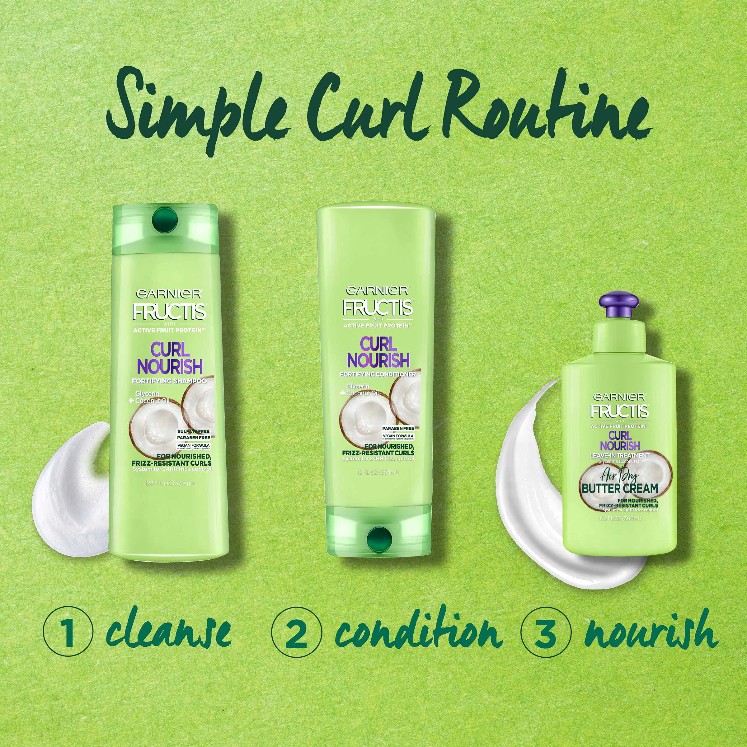 Foto 3 pulgar | Champú Garnier Hair Care Fructis Triple Nutrition Curl Nourish 375 Ml (paquete De 3) - Venta Internacional.