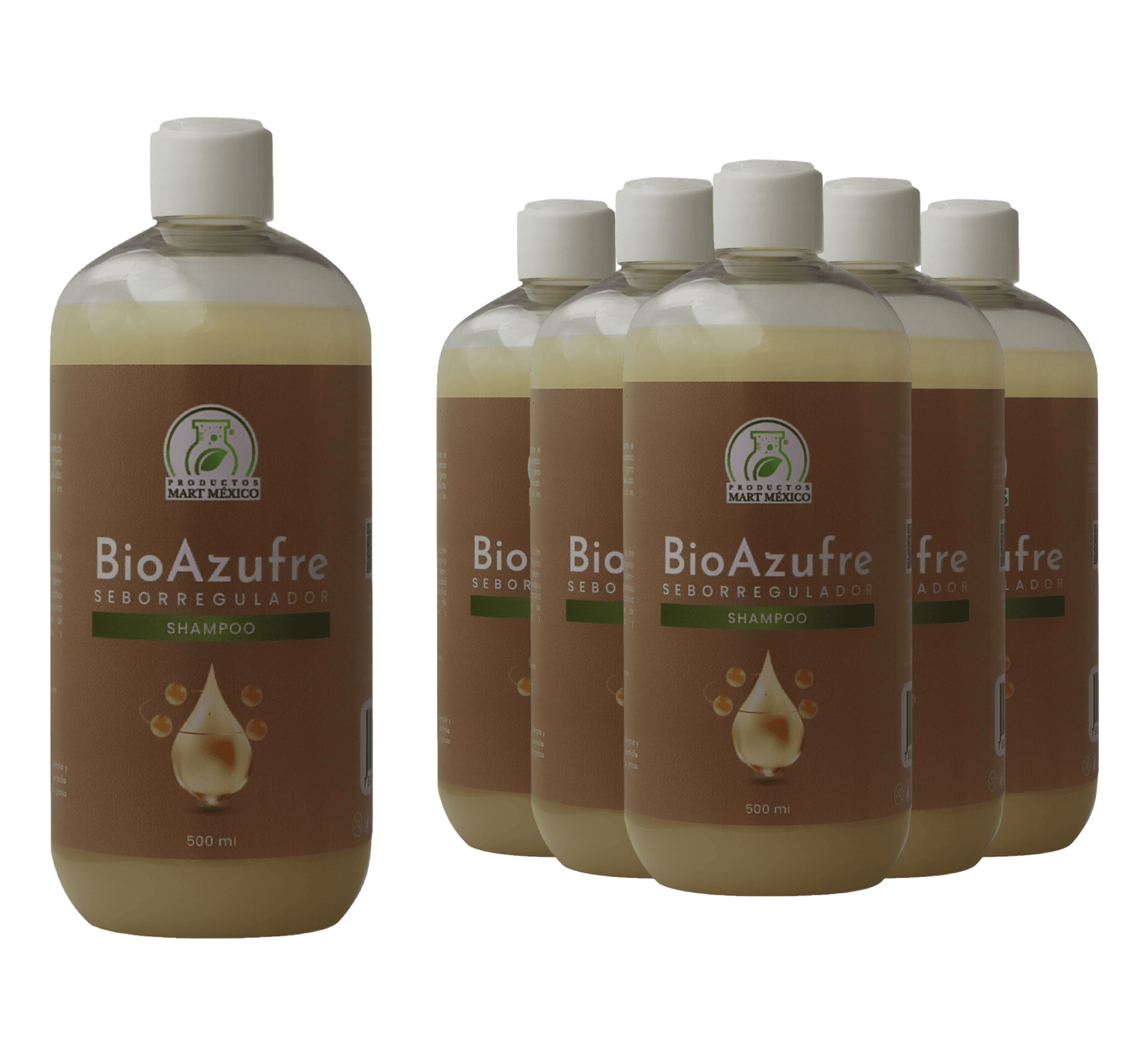 Foto 2 pulgar | Shampoo Capilar Bio Azufre Sebo Regulador Pack 6 Piezas
Productos Mart Mexico 500 Ml