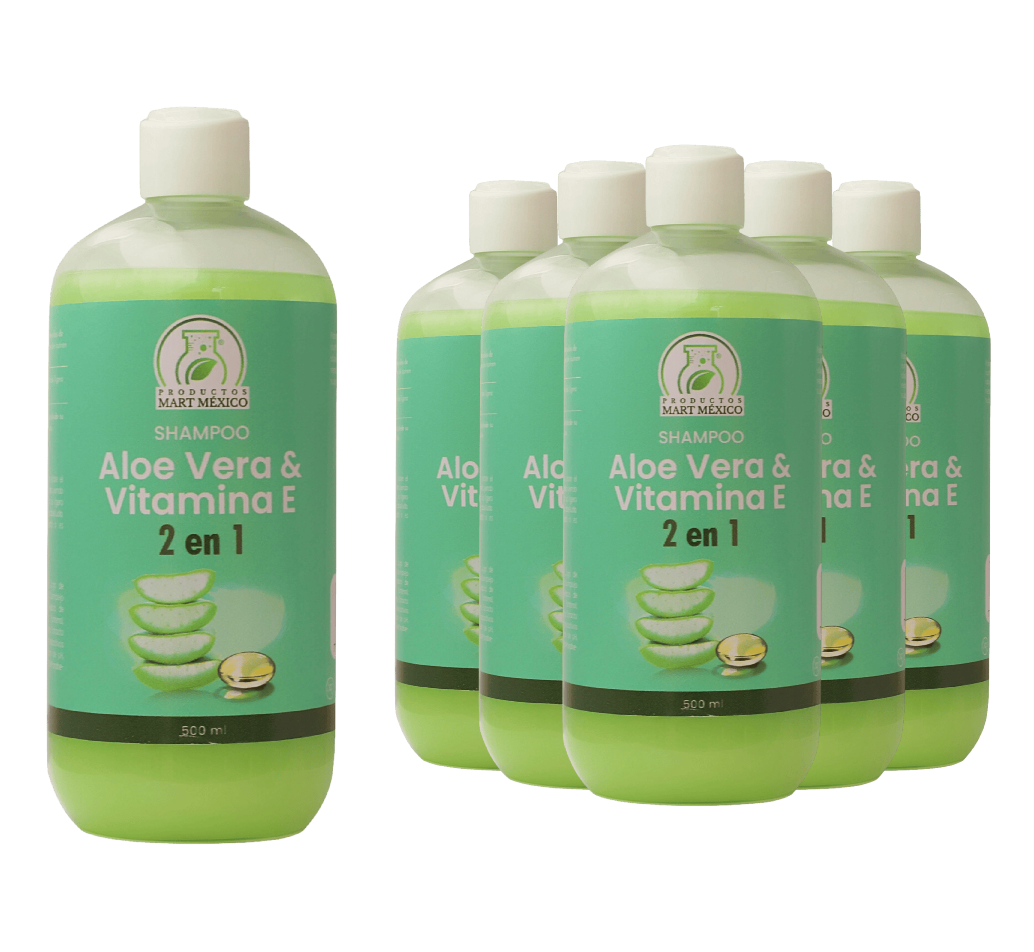 Foto 2 pulgar | Shampoo Capilar Aloe Vera & Vitamina E 2 En 1 Pack 6 Piezas
Productos Mart Mexico 500 Ml