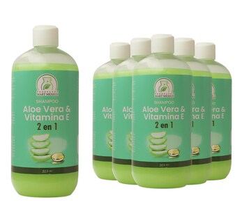 Foto 1 | Shampoo Capilar Aloe Vera & Vitamina E 2 En 1 Pack 6 Piezas
Productos Mart Mexico 500 Ml