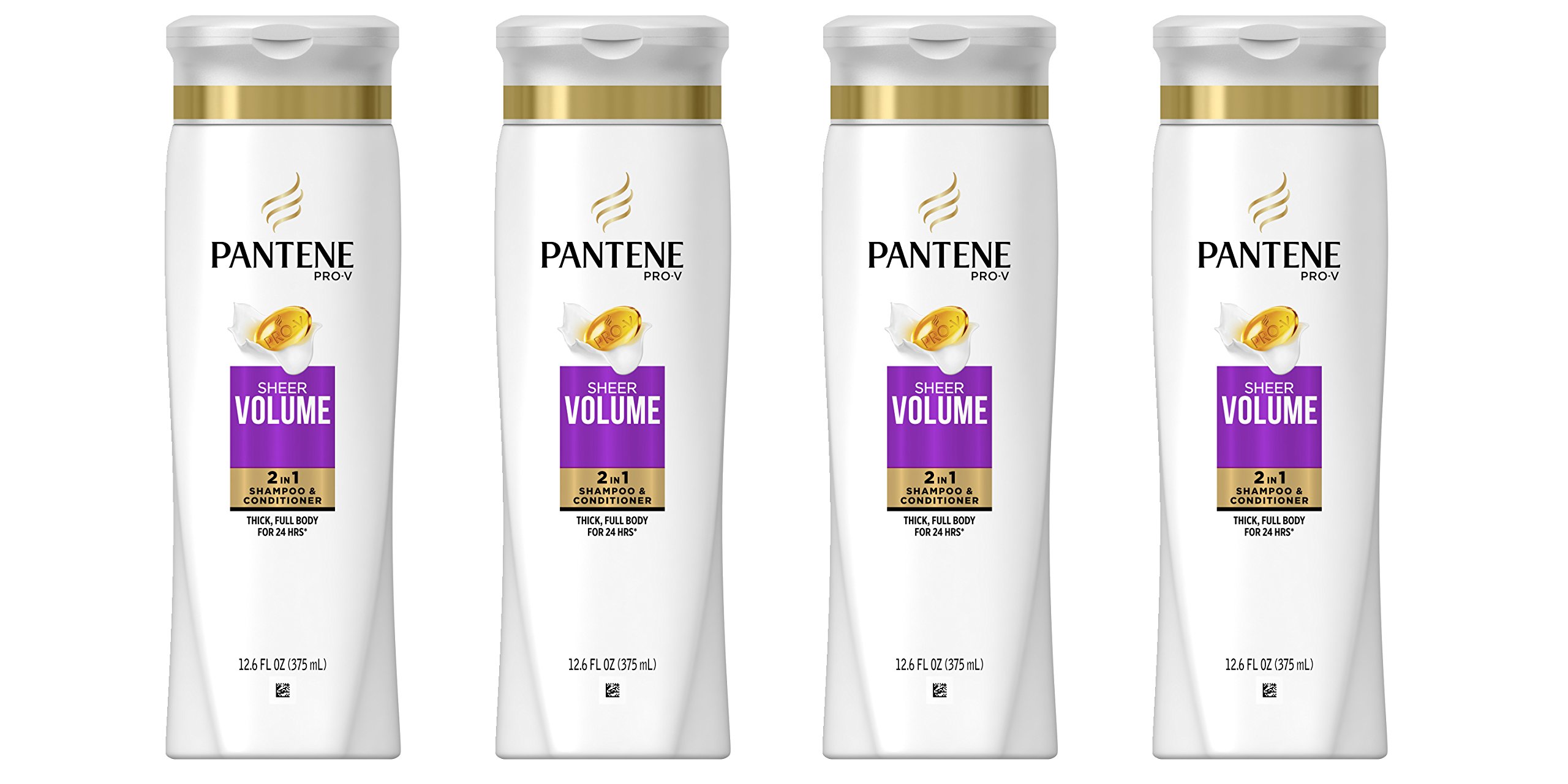 Foto 1 | Champú Y Acondicionador Pantene Sheer Volume 2 En 1, 375 Ml (paquete De 4) - Venta Internacional.