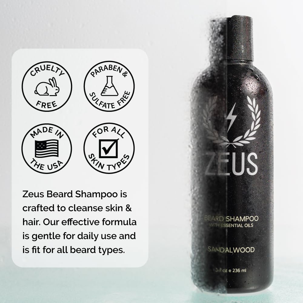 Foto 5 pulgar | Champú Para Barba Zeus Limpiador Hidratante Con Té Verde 240 Ml - Venta Internacional.