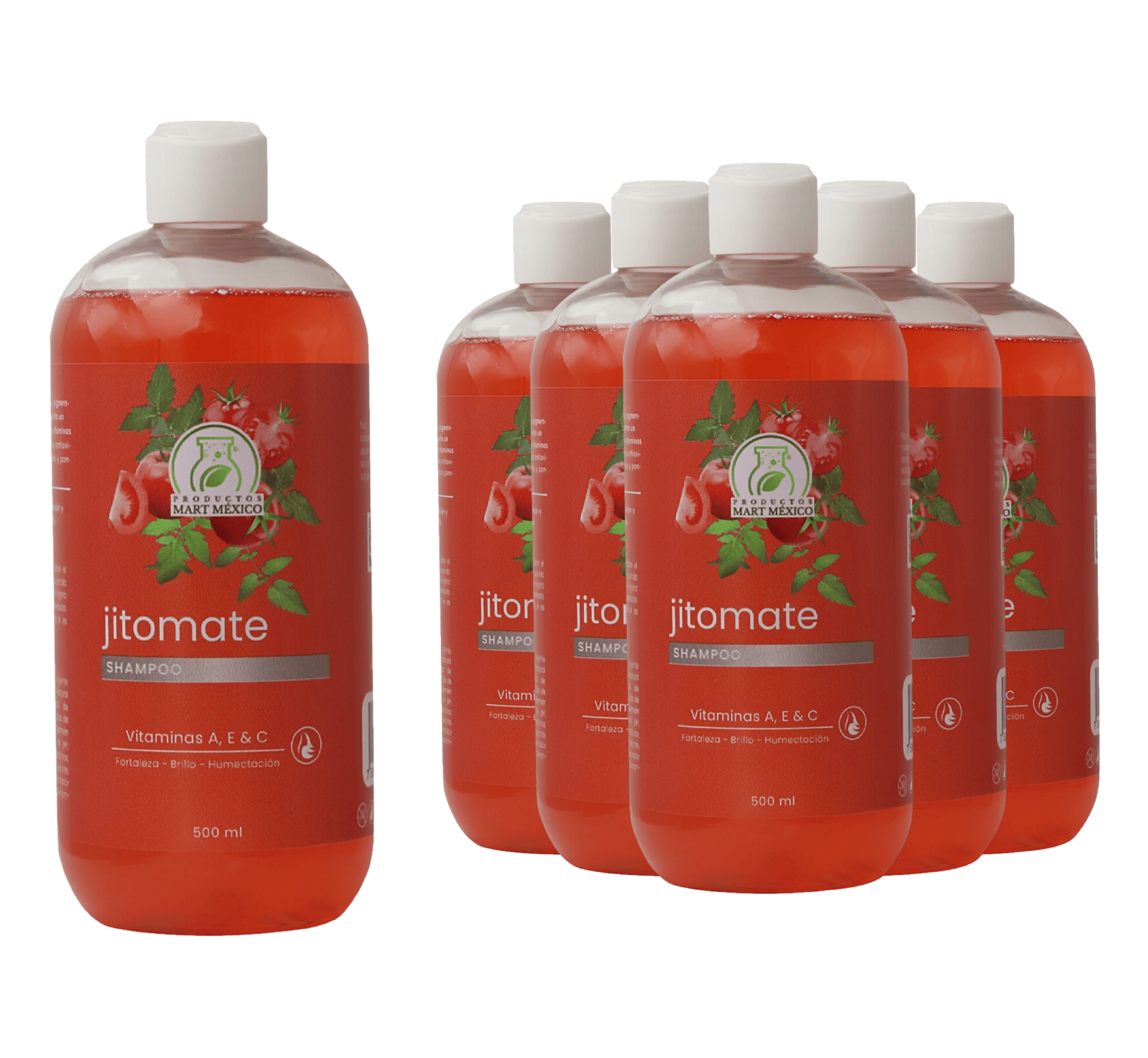 Foto 2 pulgar | Shampoo De Jitomate, Pack 6 Piezas
Productos Mart Mexico 500 Ml