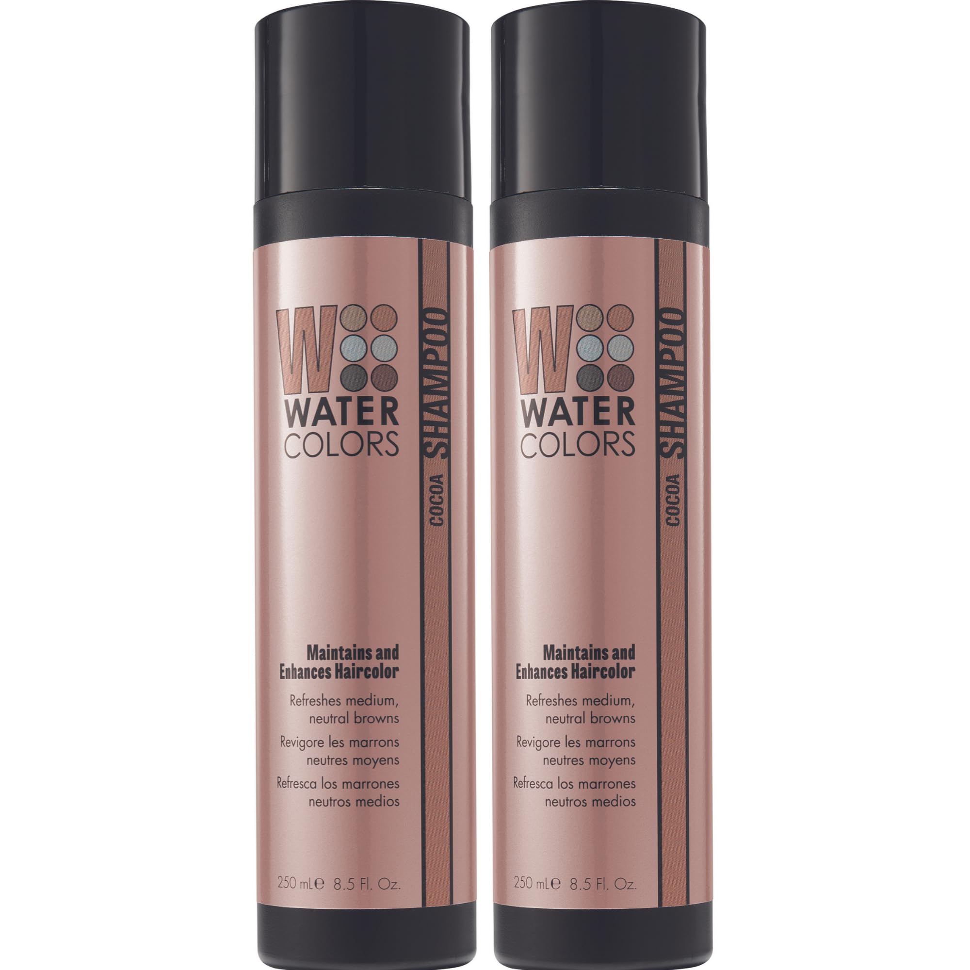Champú Watercolors, Color Cacao Semipermanente, 240 Ml (paquete De 2) - Venta Internacional.