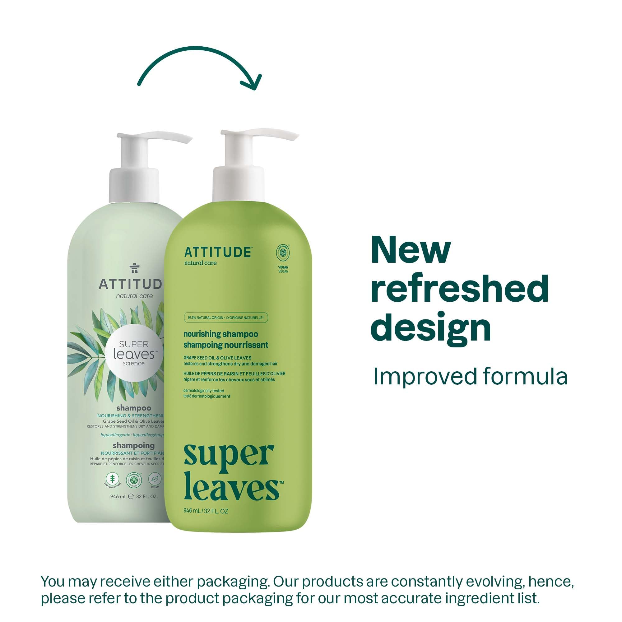 Foto 3 pulgar | Champú Attitude Para Nutrir El Cabello 946 Ml Con Aceite De Semillas De Uva - Venta Internacional.
