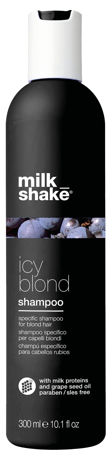 Foto 2 pulgar | Shampoo Milk_shake Icy Blond Black Pigment 300 Ml Para Cabello Rubio Muy Claro Y Platino - Venta Internacional.