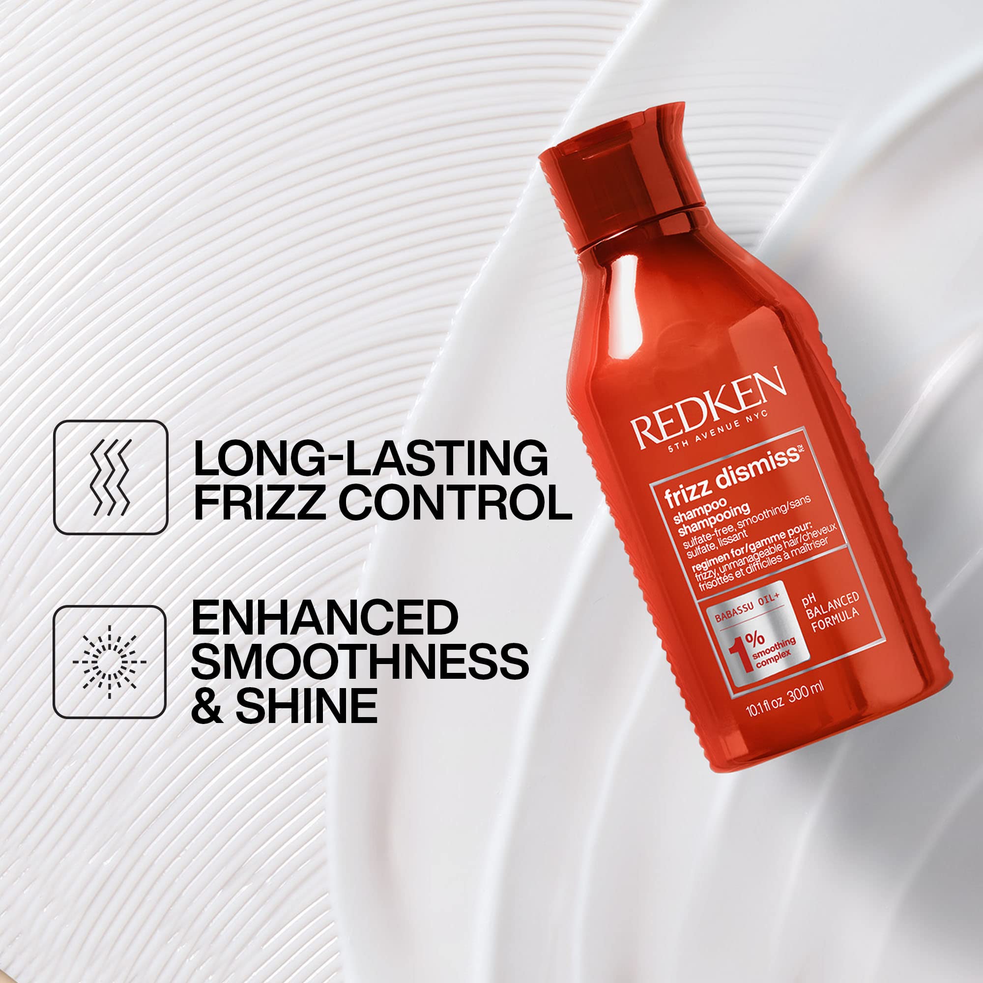 Foto 5 pulgar | Champú Redken Frizz Control/dismiss Anti Frizz, 300 Ml, Sin Sulfatos - Venta Internacional.