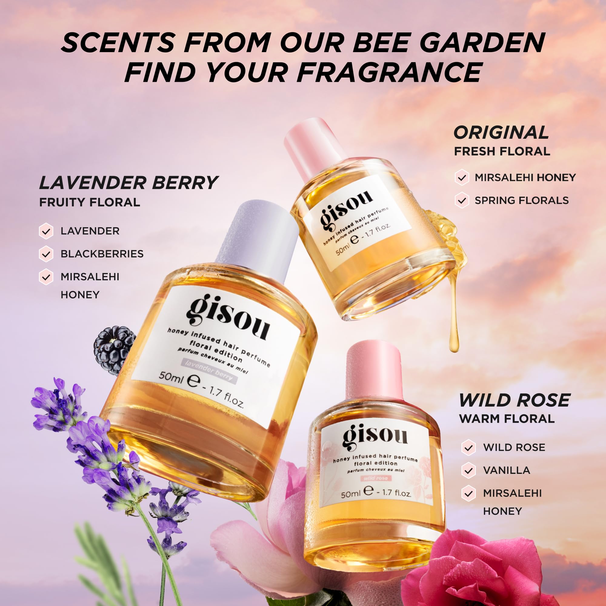 Foto 4 pulgar | Perfume para el Cabello Gisou Honey Infused Floral Edition 50 ml - Venta Internacional