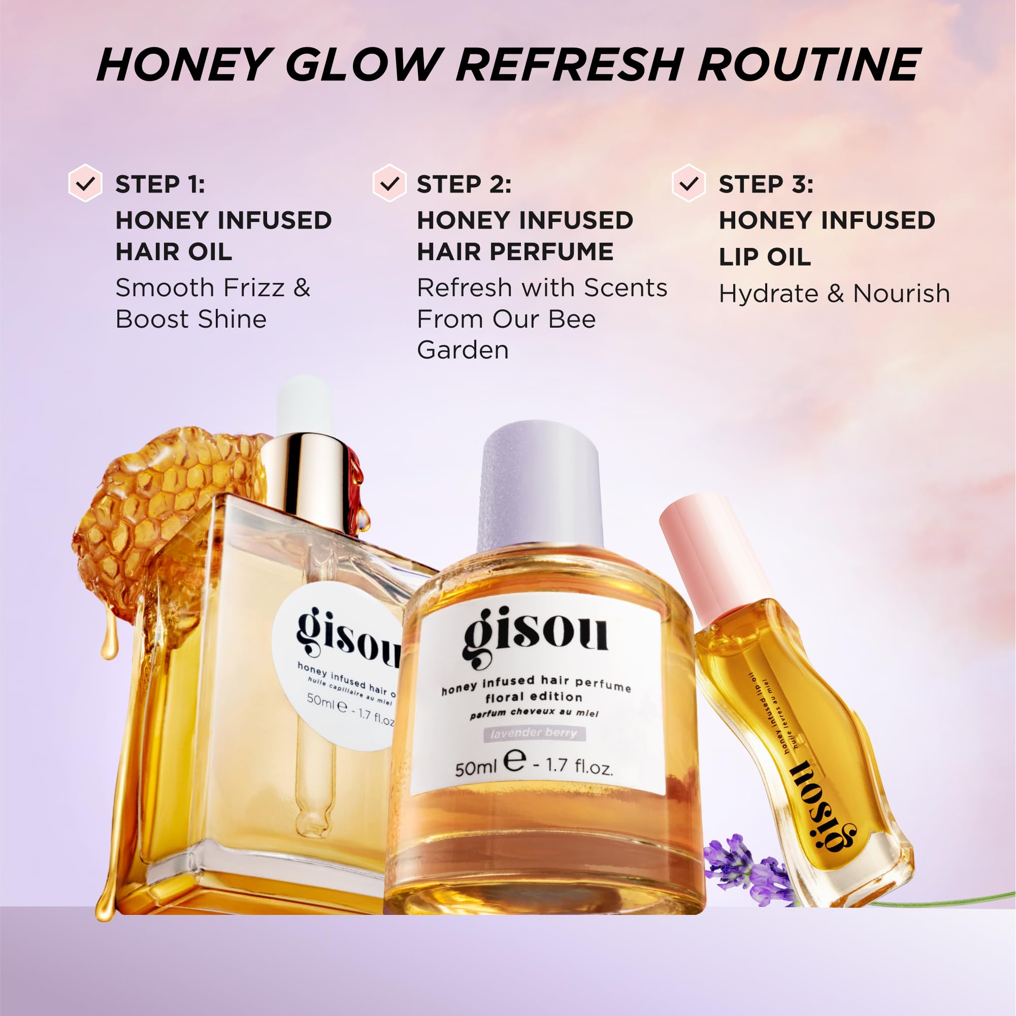 Foto 5 pulgar | Perfume para el Cabello Gisou Honey Infused Floral Edition 50 ml - Venta Internacional