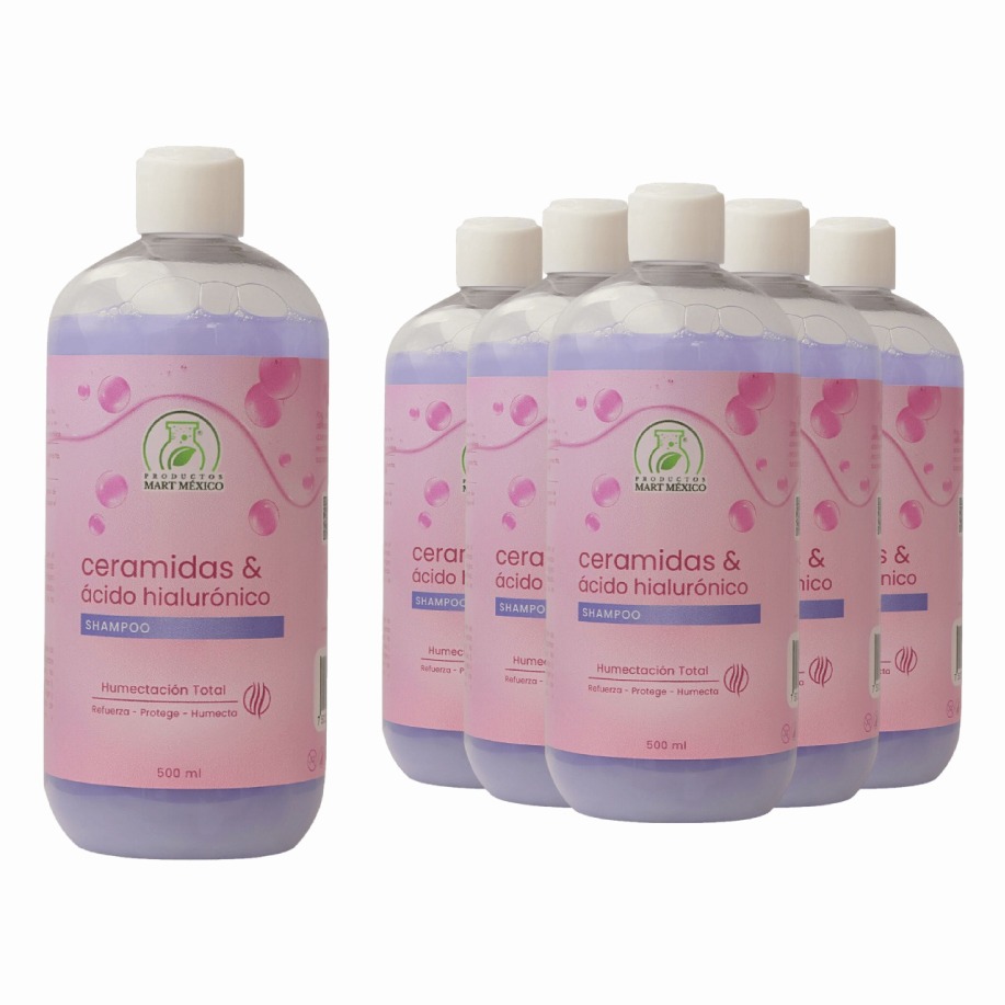 Shampoo Capilar Ceramidas & Acido Hialuronico Pack 6 Piezas
Productos Mart Mexico 500 Ml