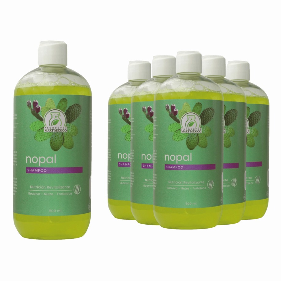 Foto 2 pulgar | Shampoo De Nopal Pack 6 Piezas
Productos Mart Mexico 500 Ml