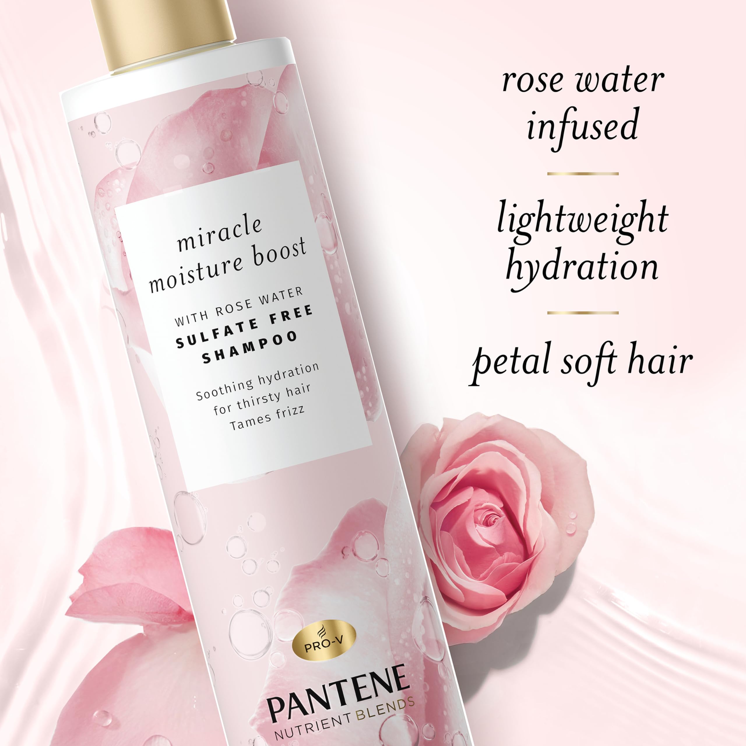 Foto 6 pulgar | Champú Y Acondicionador Pantene Nutrient Blends Miracle Moisture Boost Rose Water - Venta Internacional.