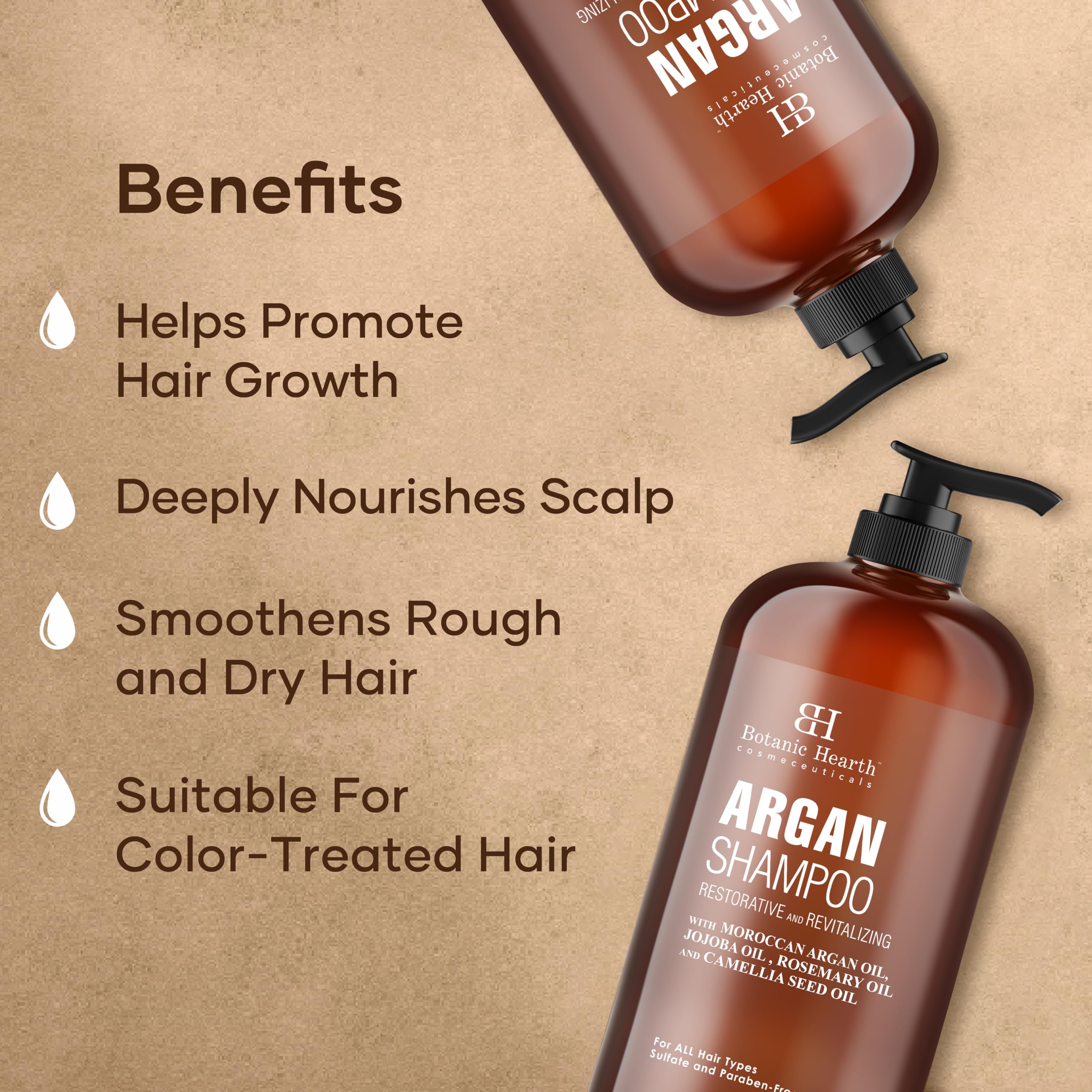 Foto 5 pulgar | Shampoo Botanic Hearth de Argán 480 Ml - Venta Internacional