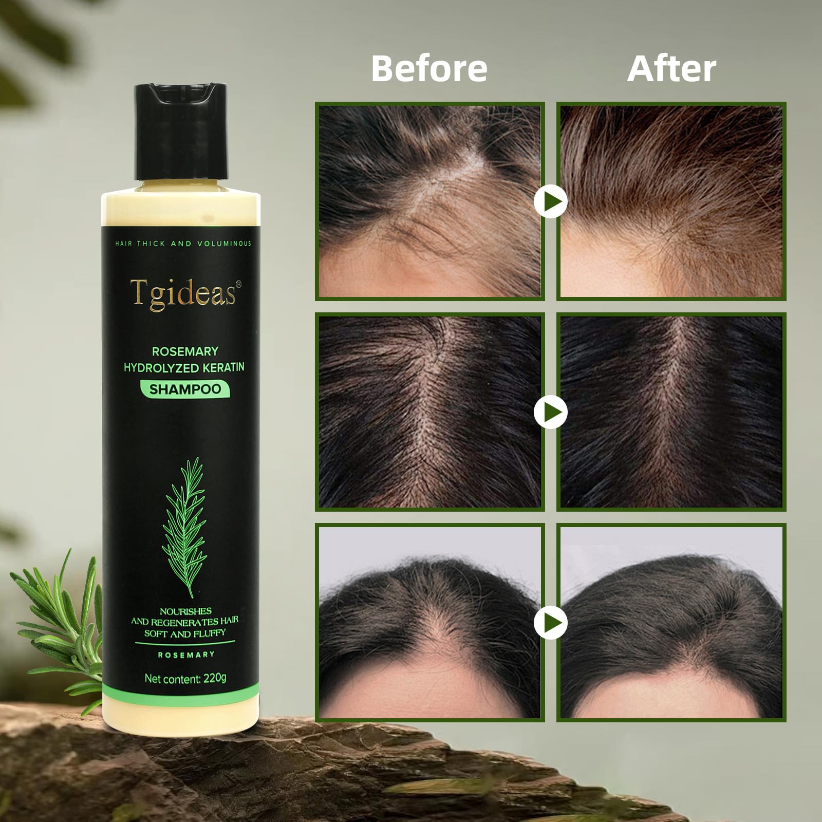 Foto 4 pulgar | Shampoo Tgideas Rosemary Hydrolyzed Keratin de 220 g-Venta Internacional
