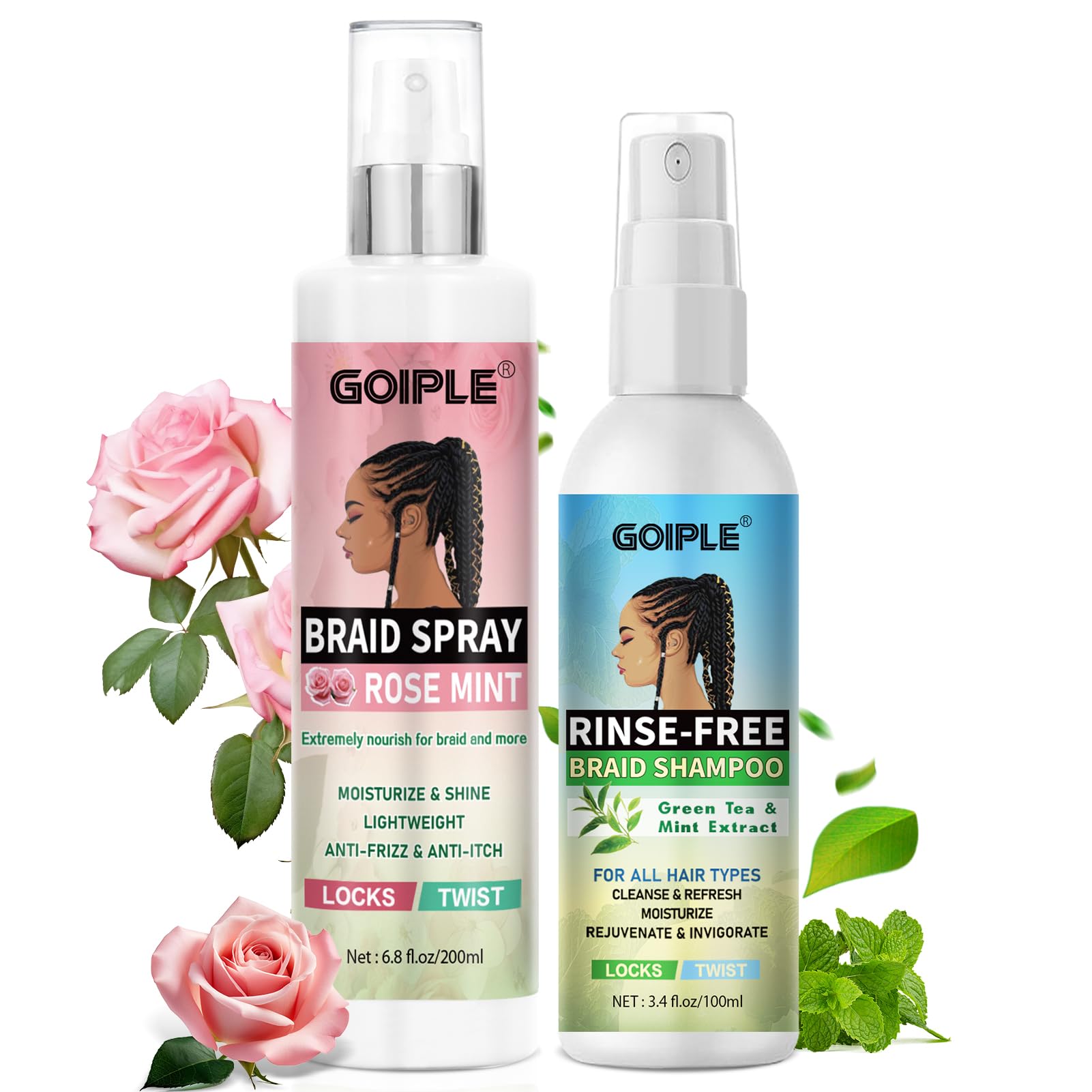 Foto 2 pulgar | Champú Braid Spray Goiple Rose Mint Para Rastas, 200 Ml, Sin Agua - Venta Internacional.