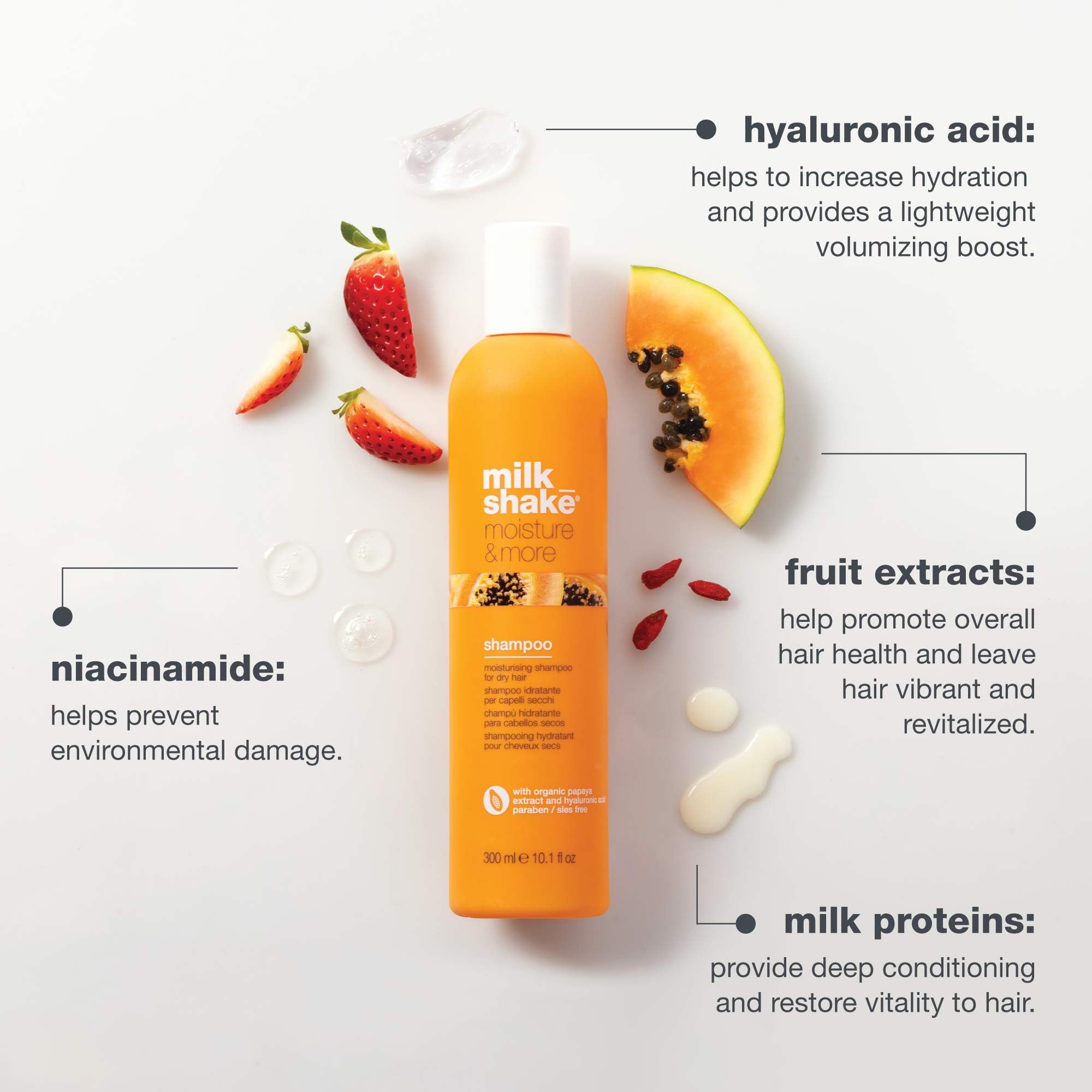 Foto 5 pulgar | Champú Milk_shake Moisture & More Hidratante 300 Ml - Venta Internacional.