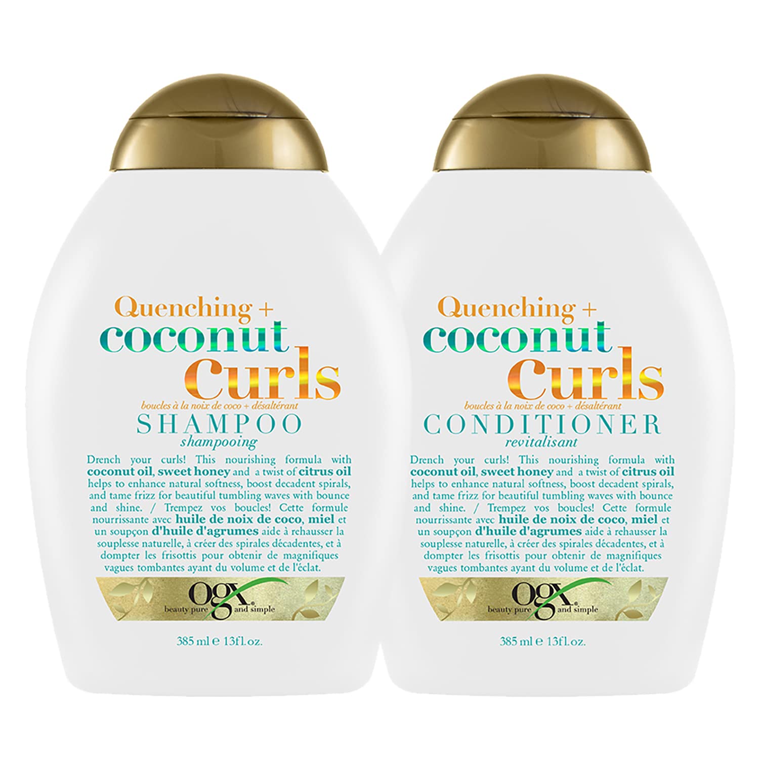 Champú y Acondicionador OGX Quenching + Coconut Curls 385 ml - Venta Internacional