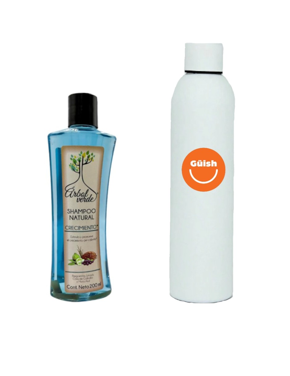 Foto 2 pulgar | Shampoo Árbol Verde Natural Crecimiento + Termo De Agua De Regalo Güish